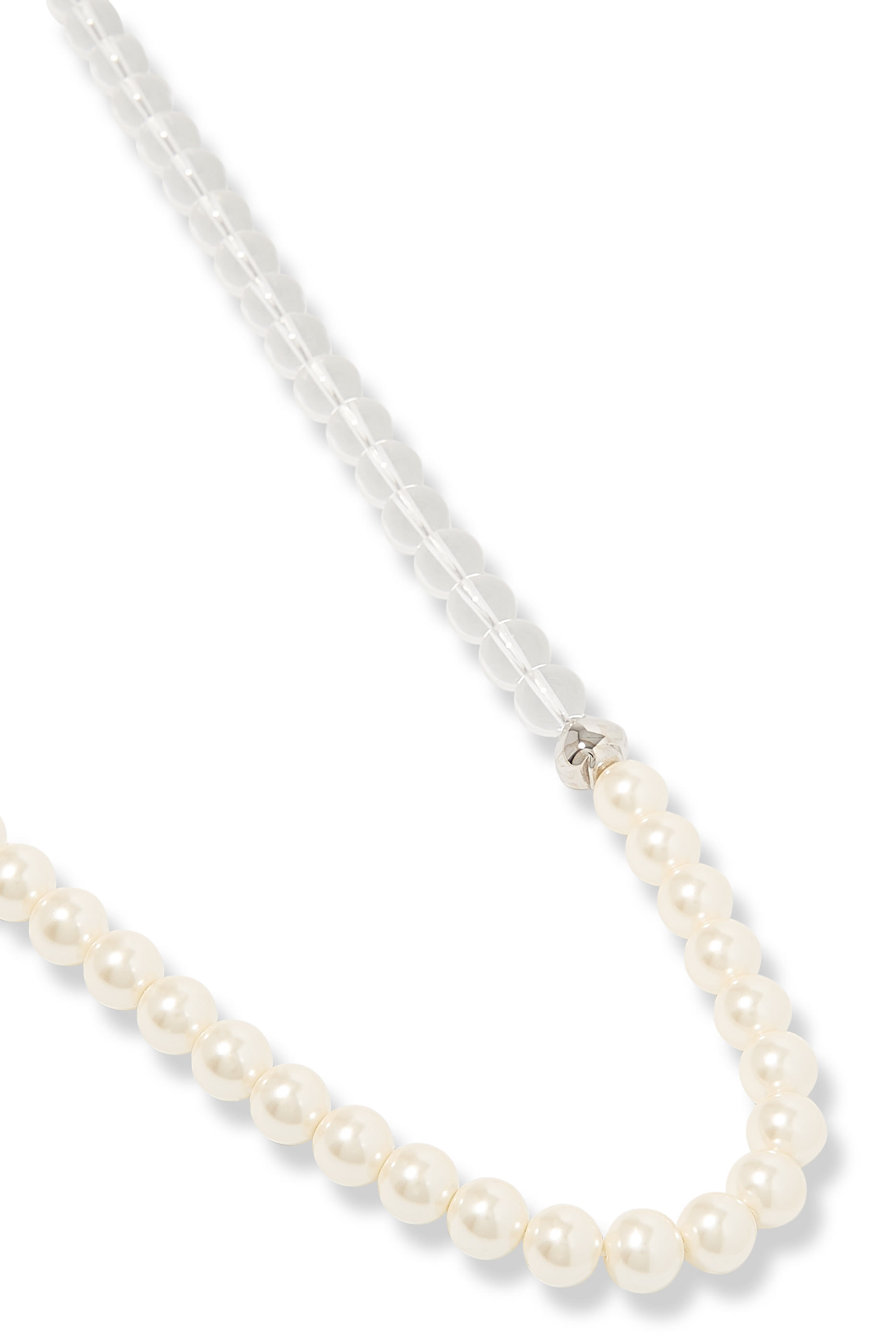 Two-Toned Necklace, Plated Metal & Enamel