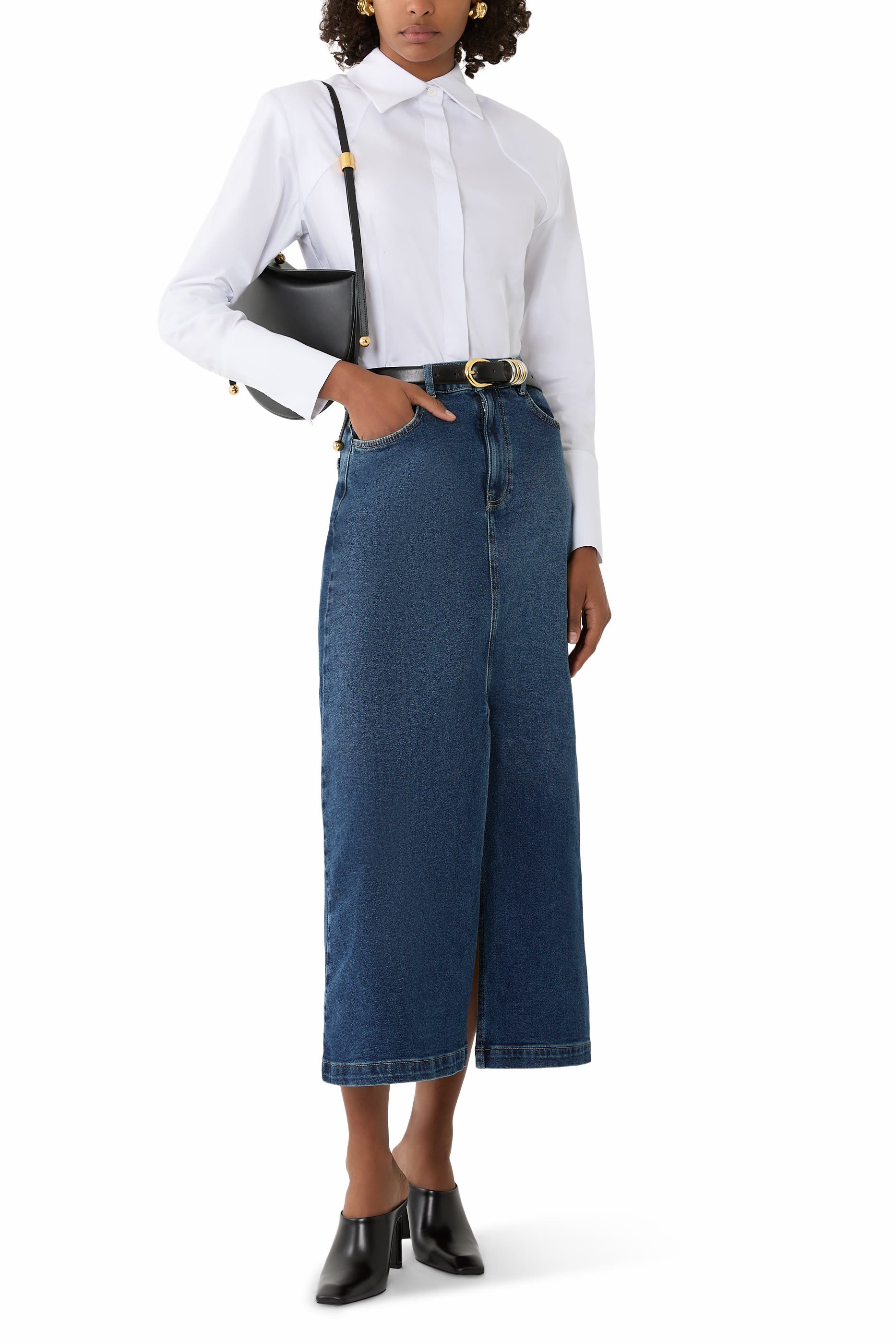 Back-Drape Boxy Shirt