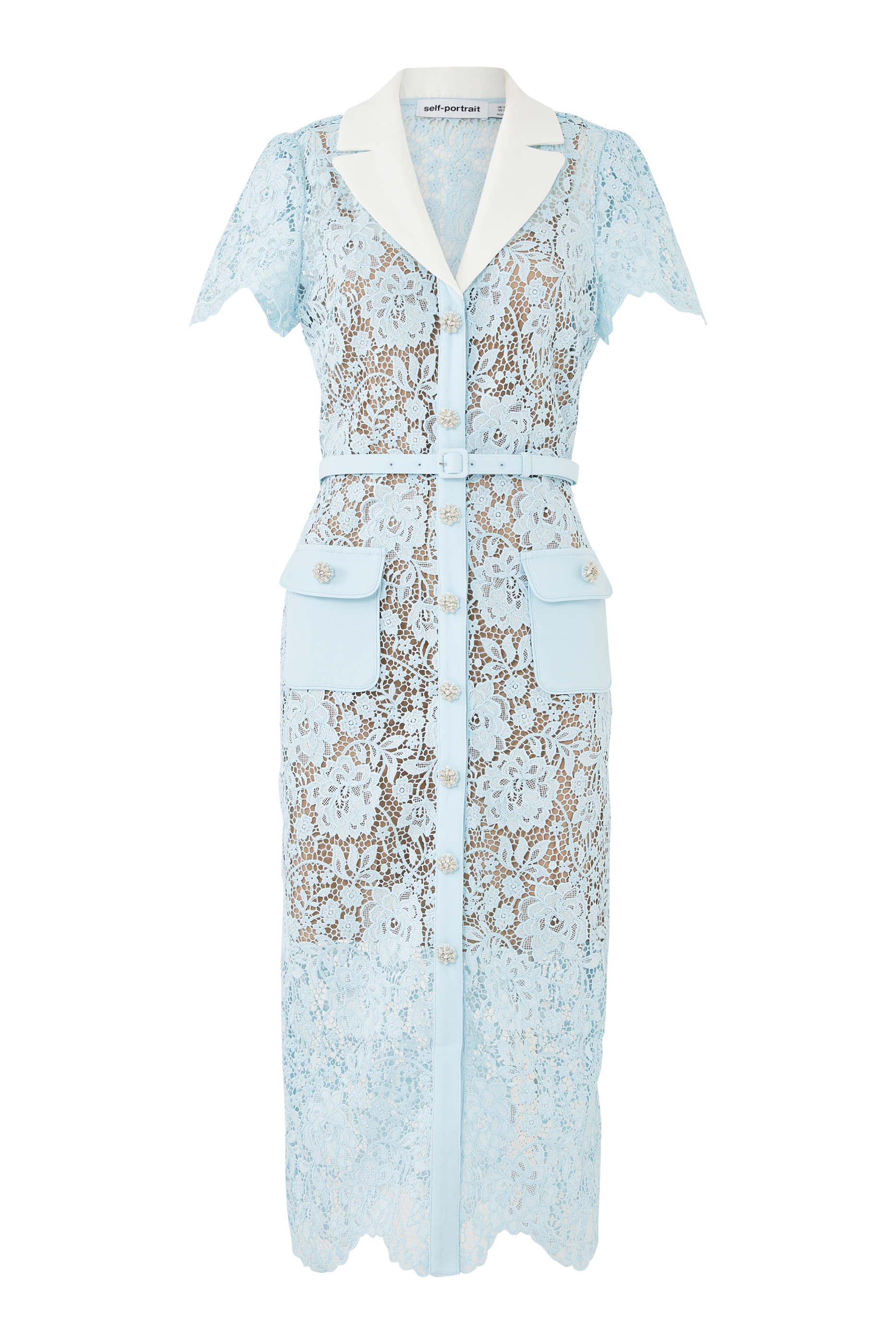 Buy Self-Portrait Cord Lace Midi Dress for Womens | Bloomingdale's UAE