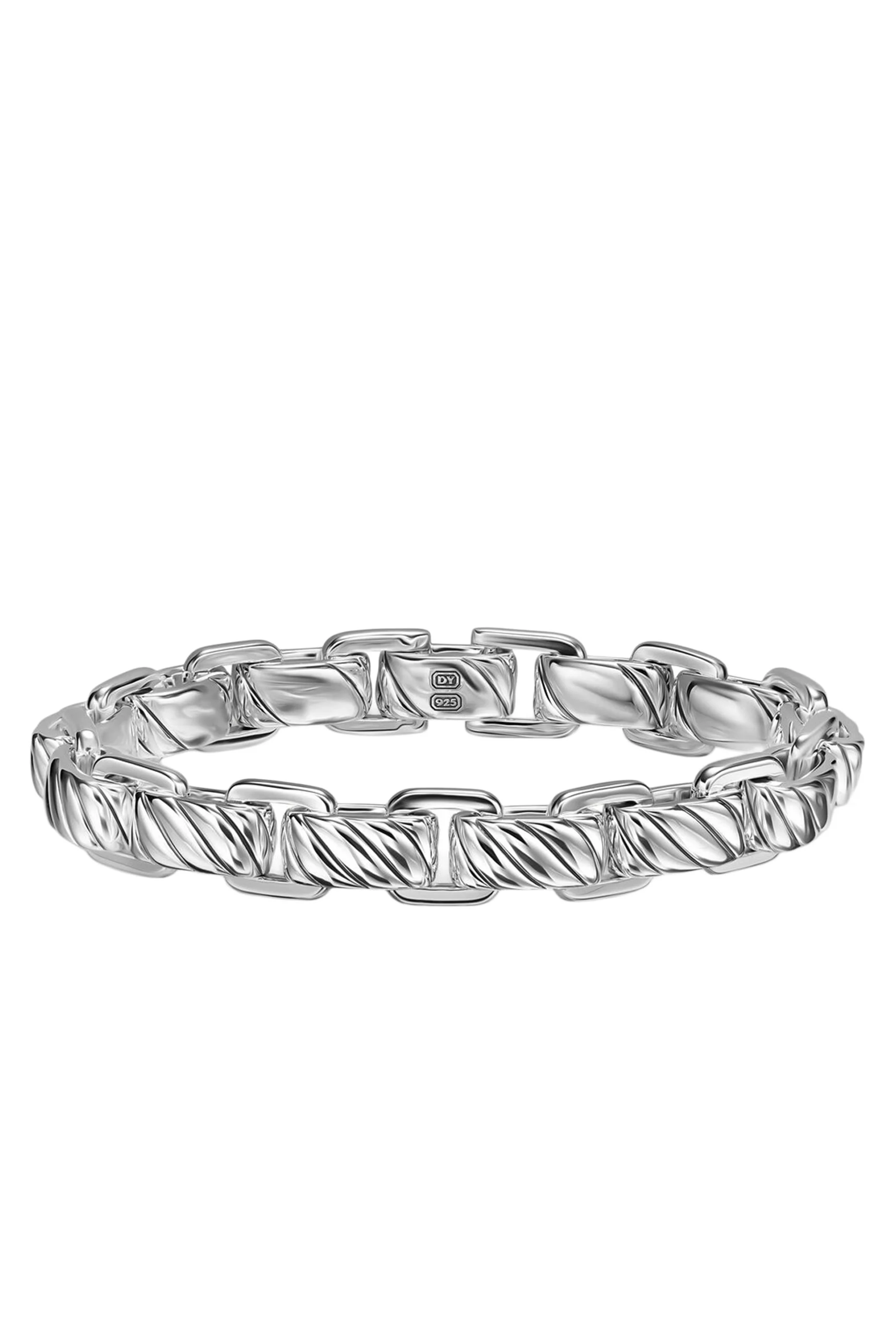 Sculpted Cable Link Bracelet, Sterling Silver