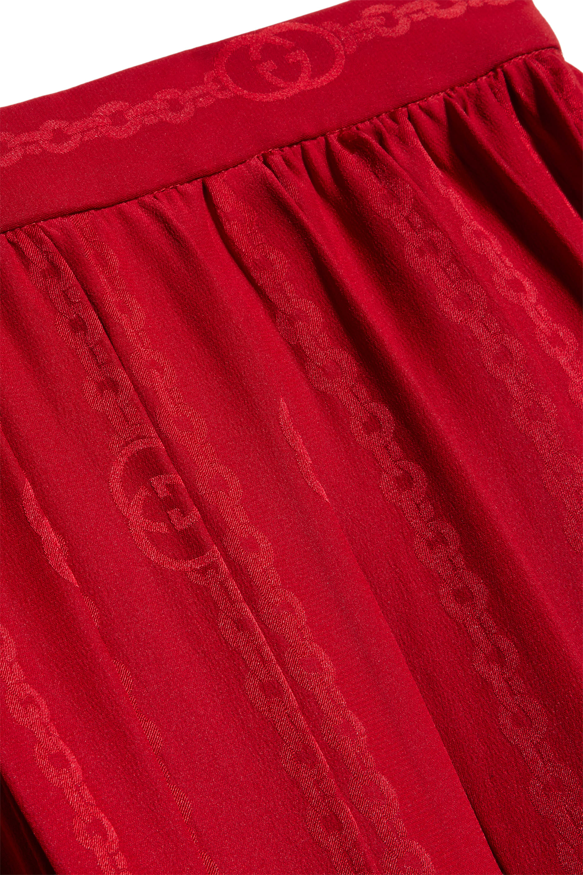  Interlocking G Chain Silk Jacquard Midi Skirt