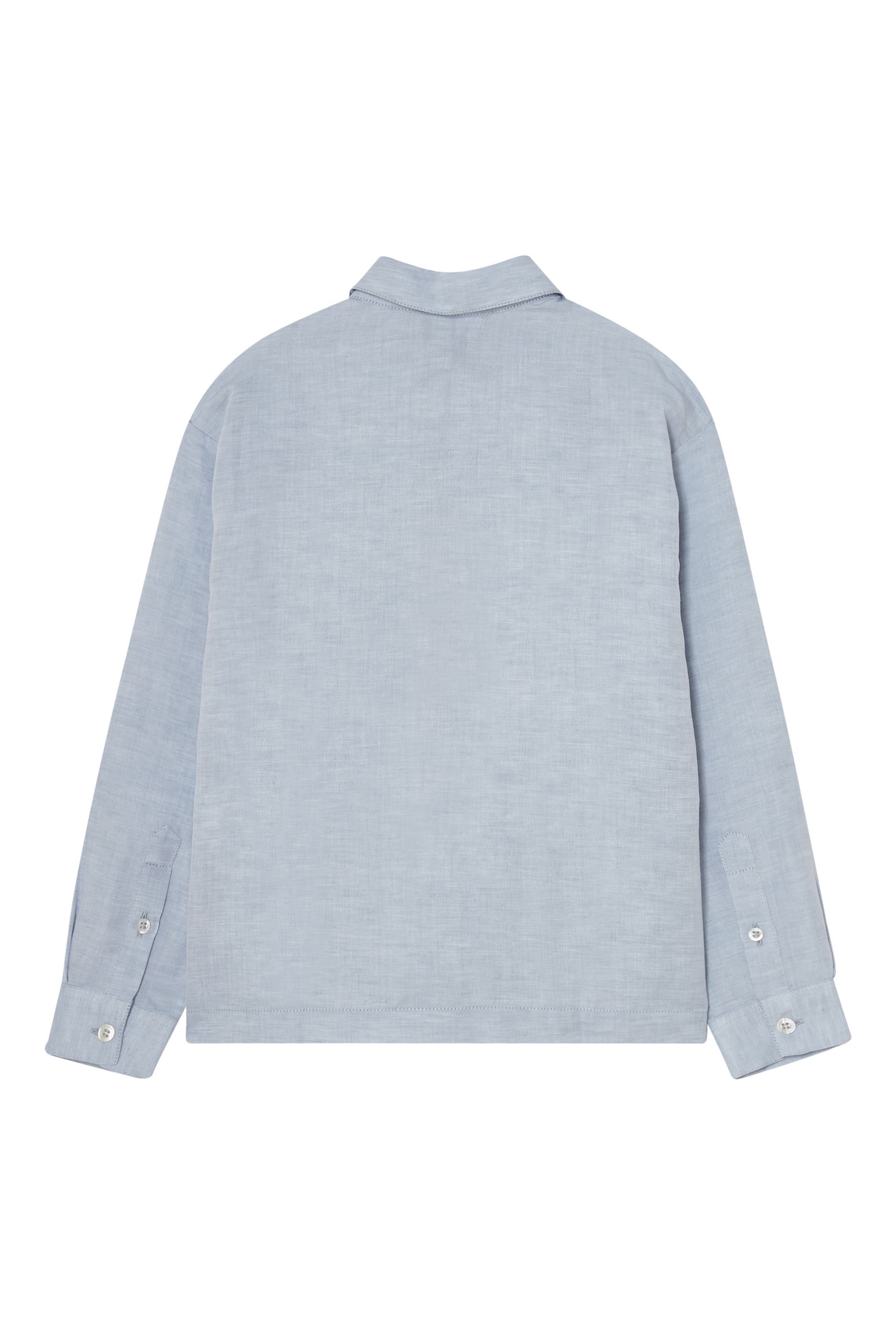 Kids Embroidered EA Text Pocket-Detail Shirt