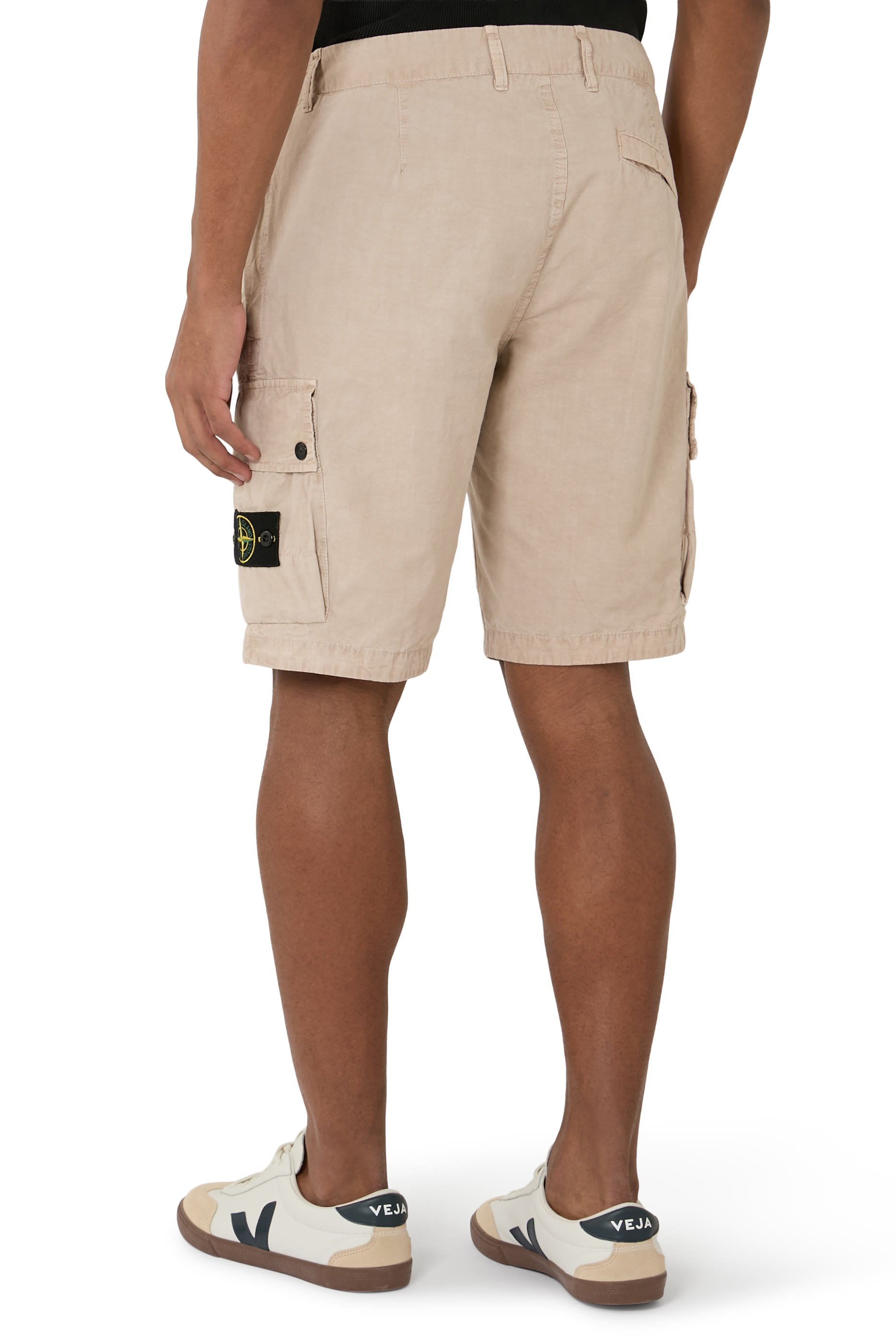 Slim-Fit Cargo Shorts with Zip Pockets 