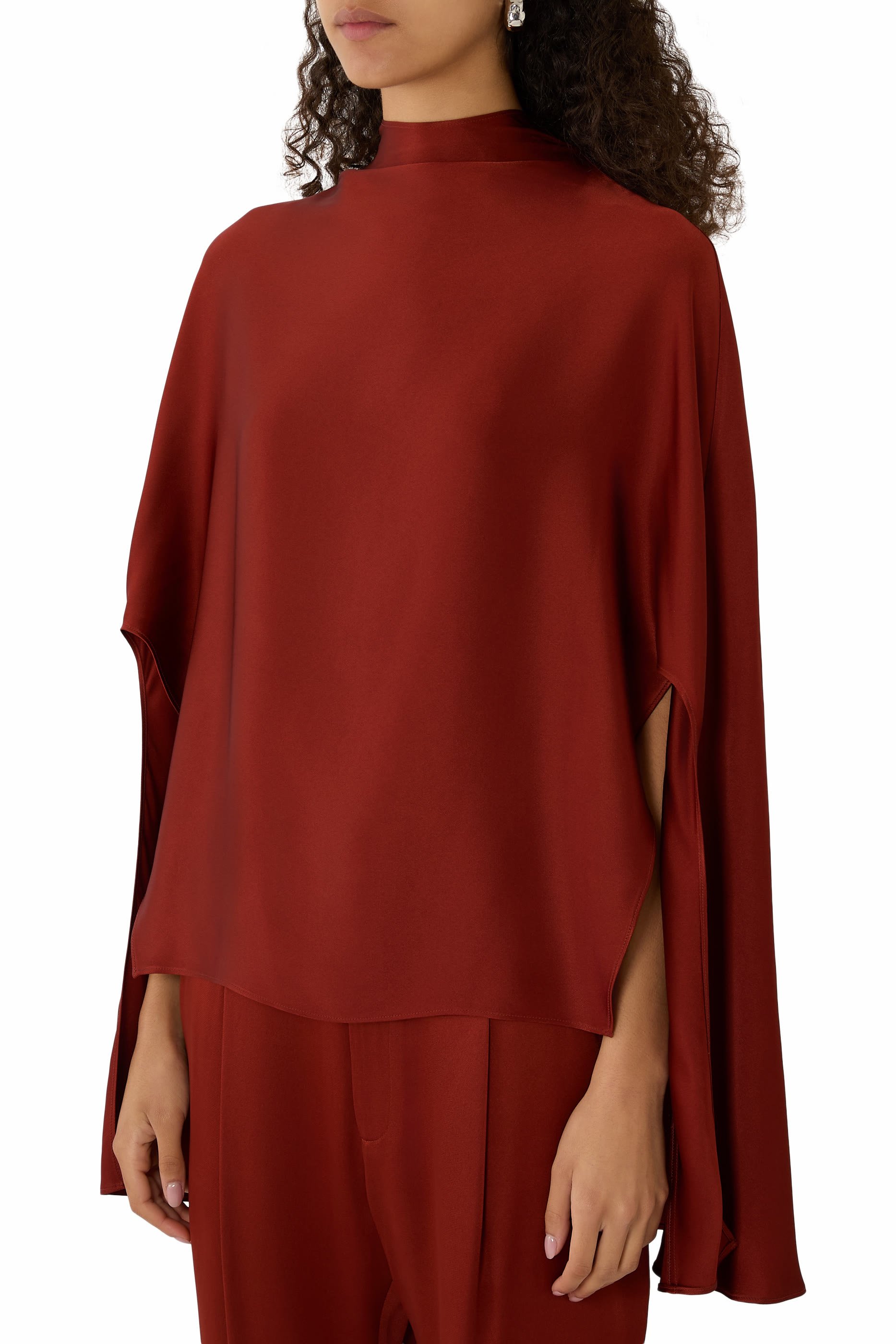 Satin Scarf Cape Top 