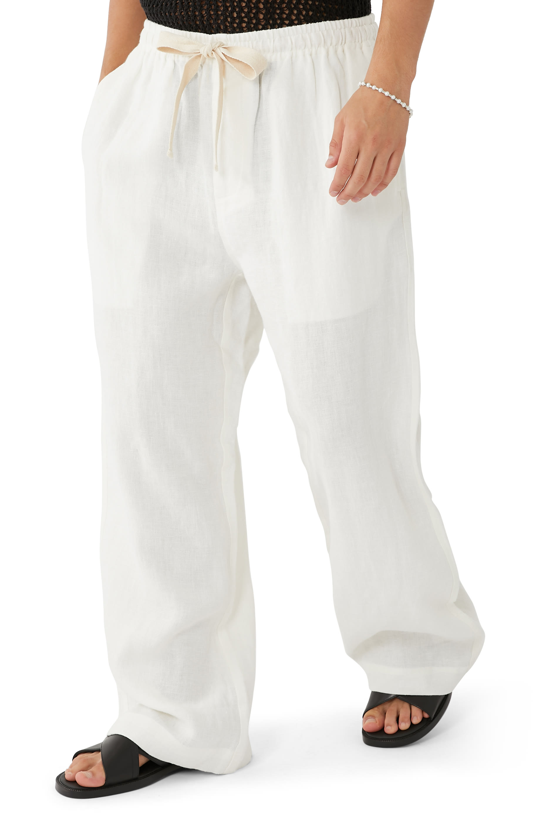 Wide-Leg Linen Pants