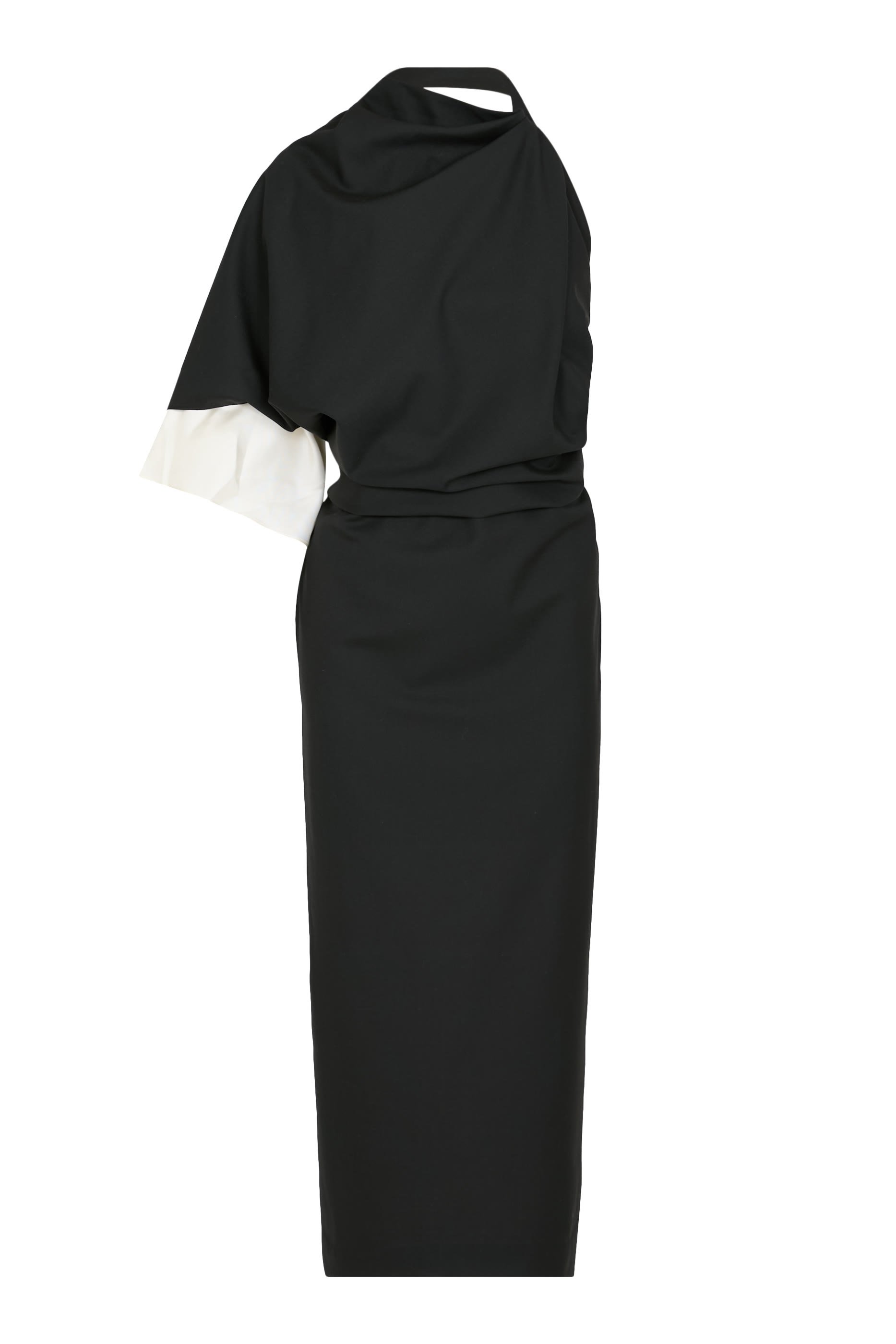 Draped Open Back Dress