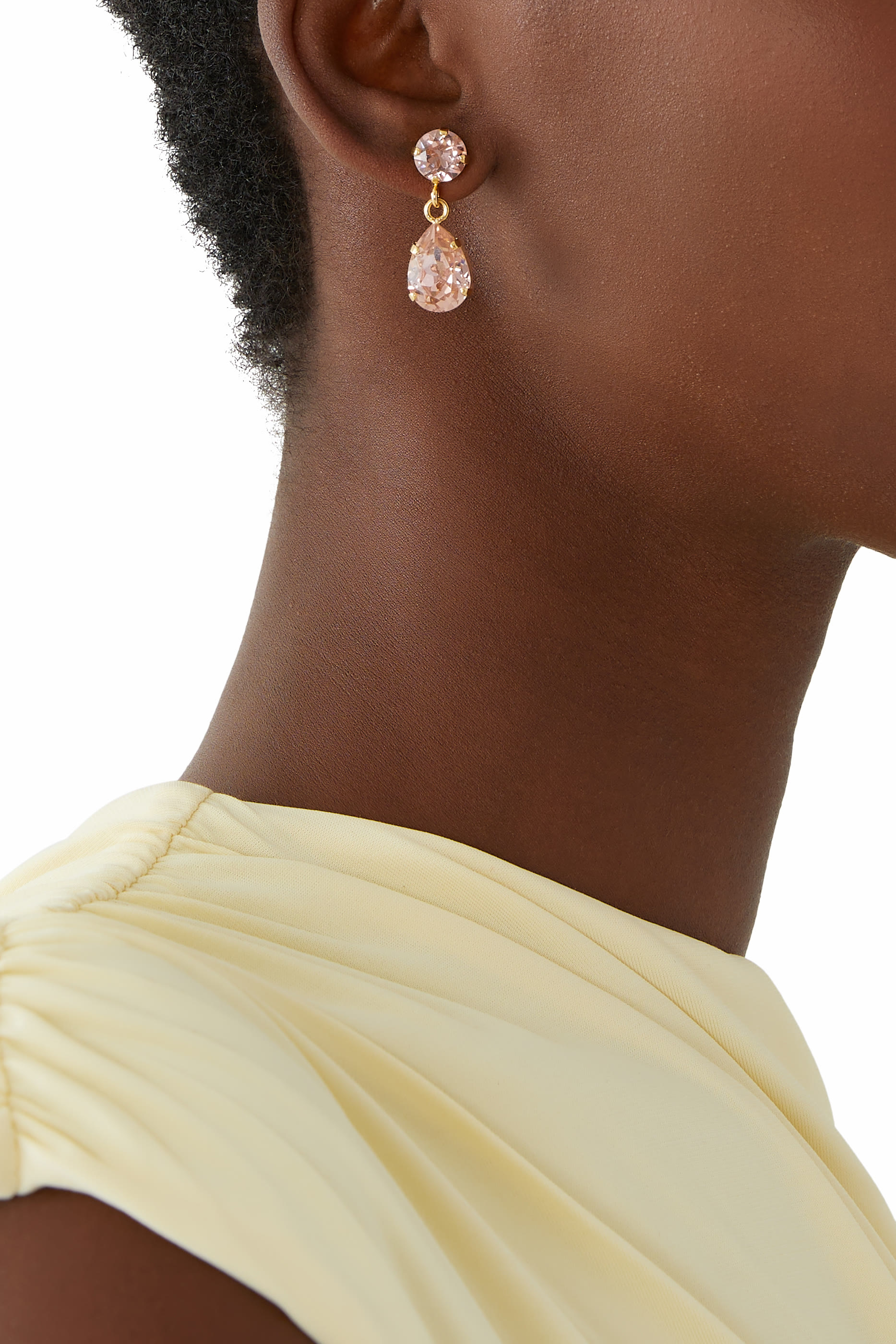 Mini Drop Earrings, 18K Gold Plating & Swarovski Crystals