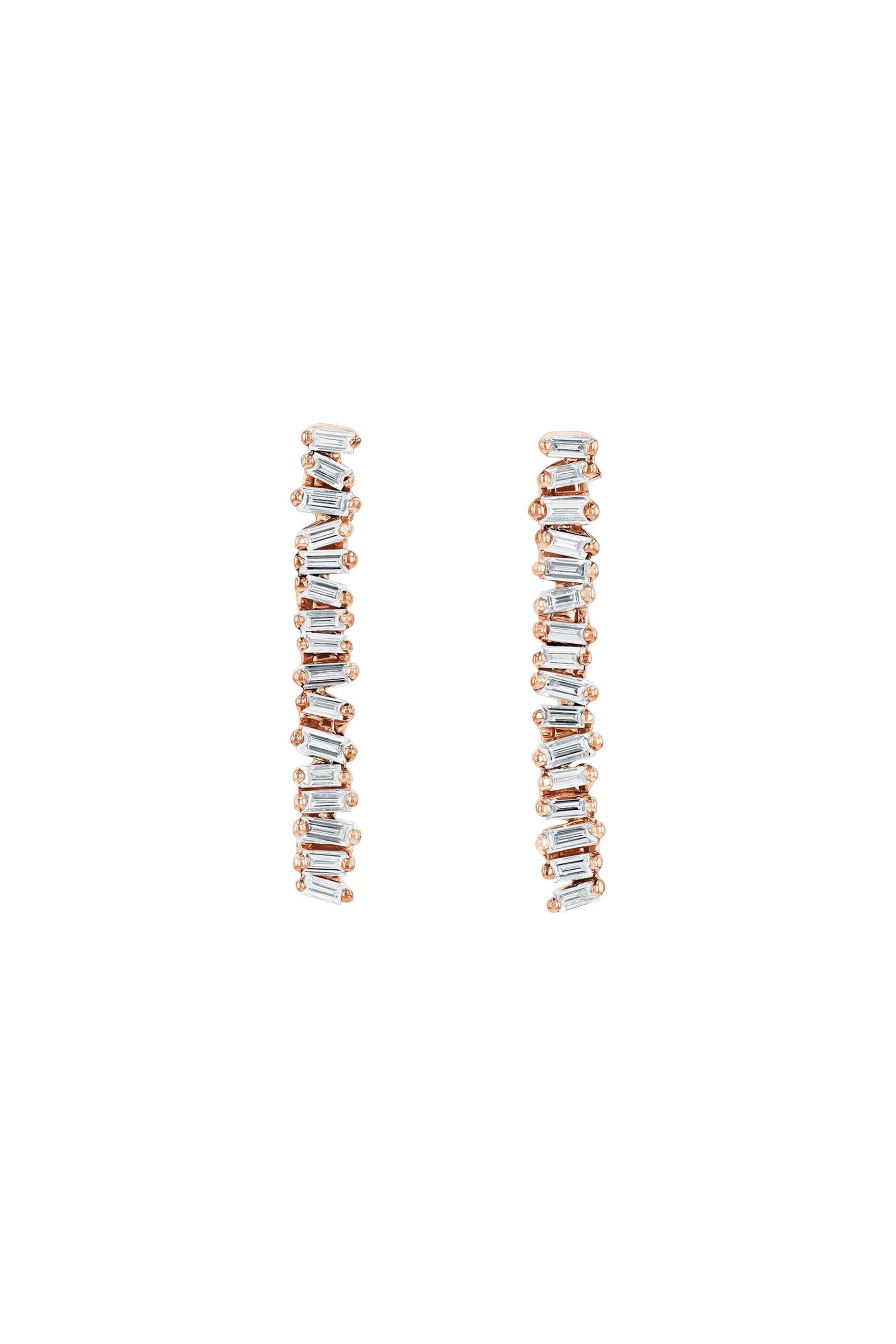 Classic Diamond Savannah Mini Drop Earrings, 18k Rose Gold & Diamonds