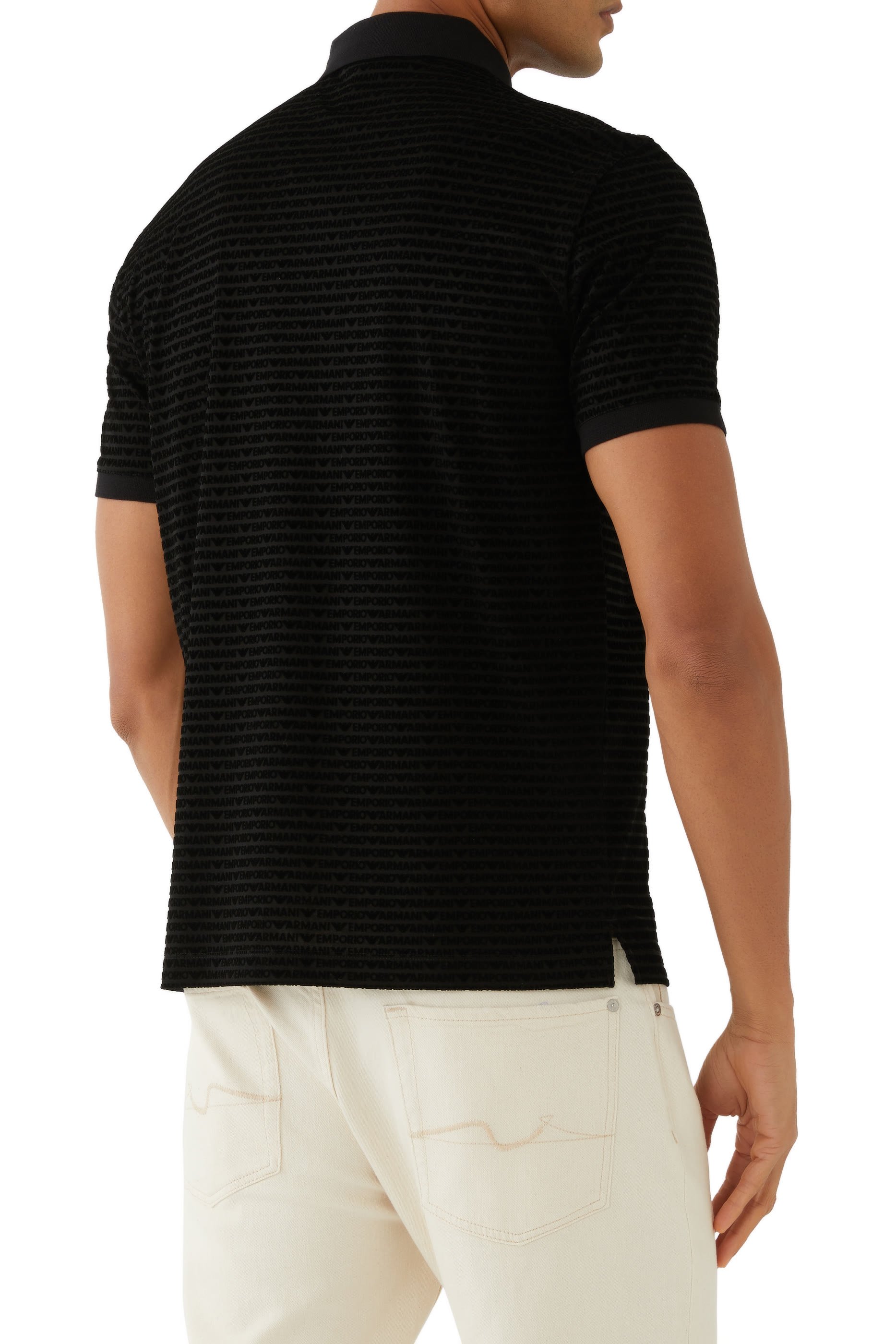 All-Over Flock Logo Lettering T-Shirt