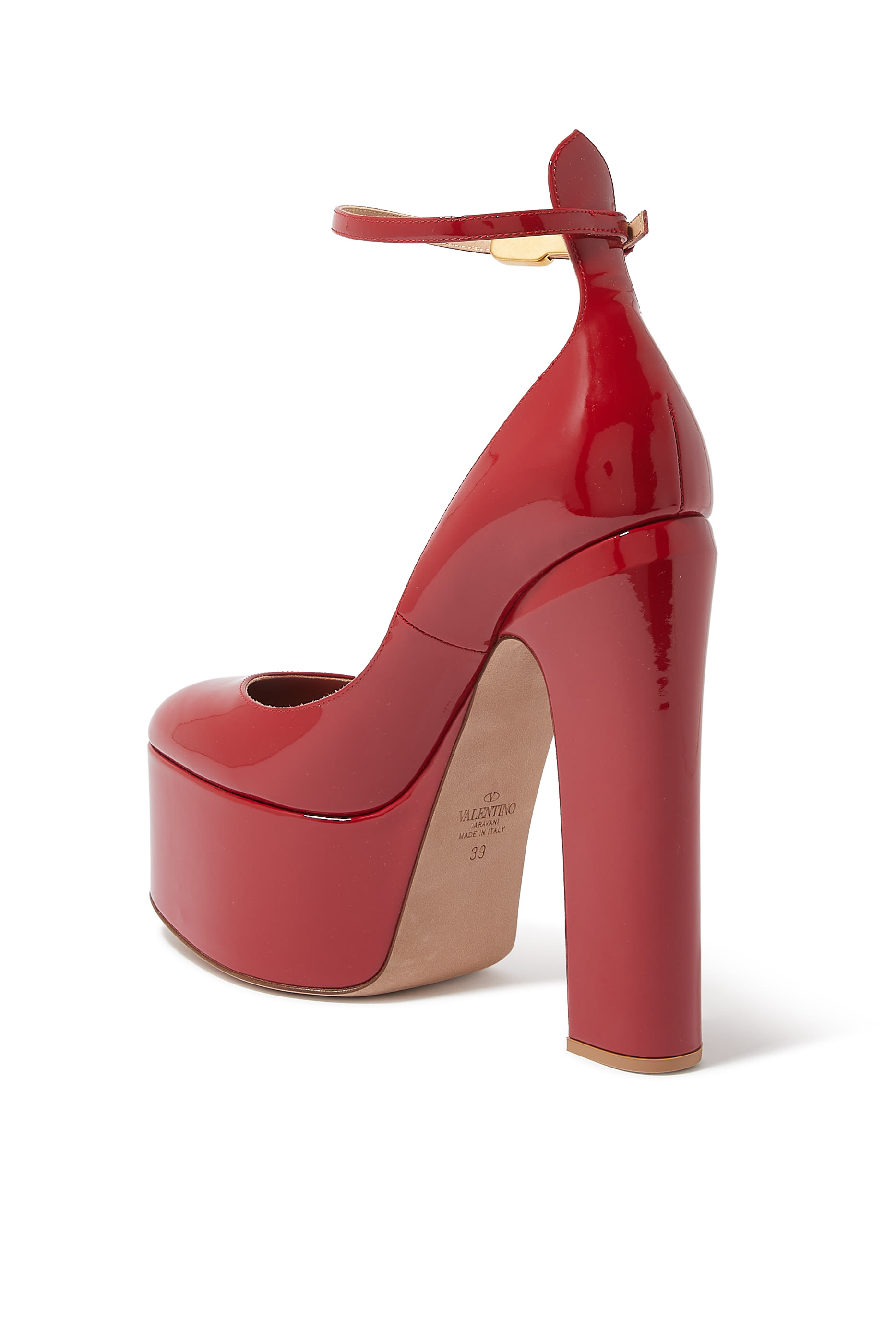  Tan-Go 155 Patent Leather Platform Pumps