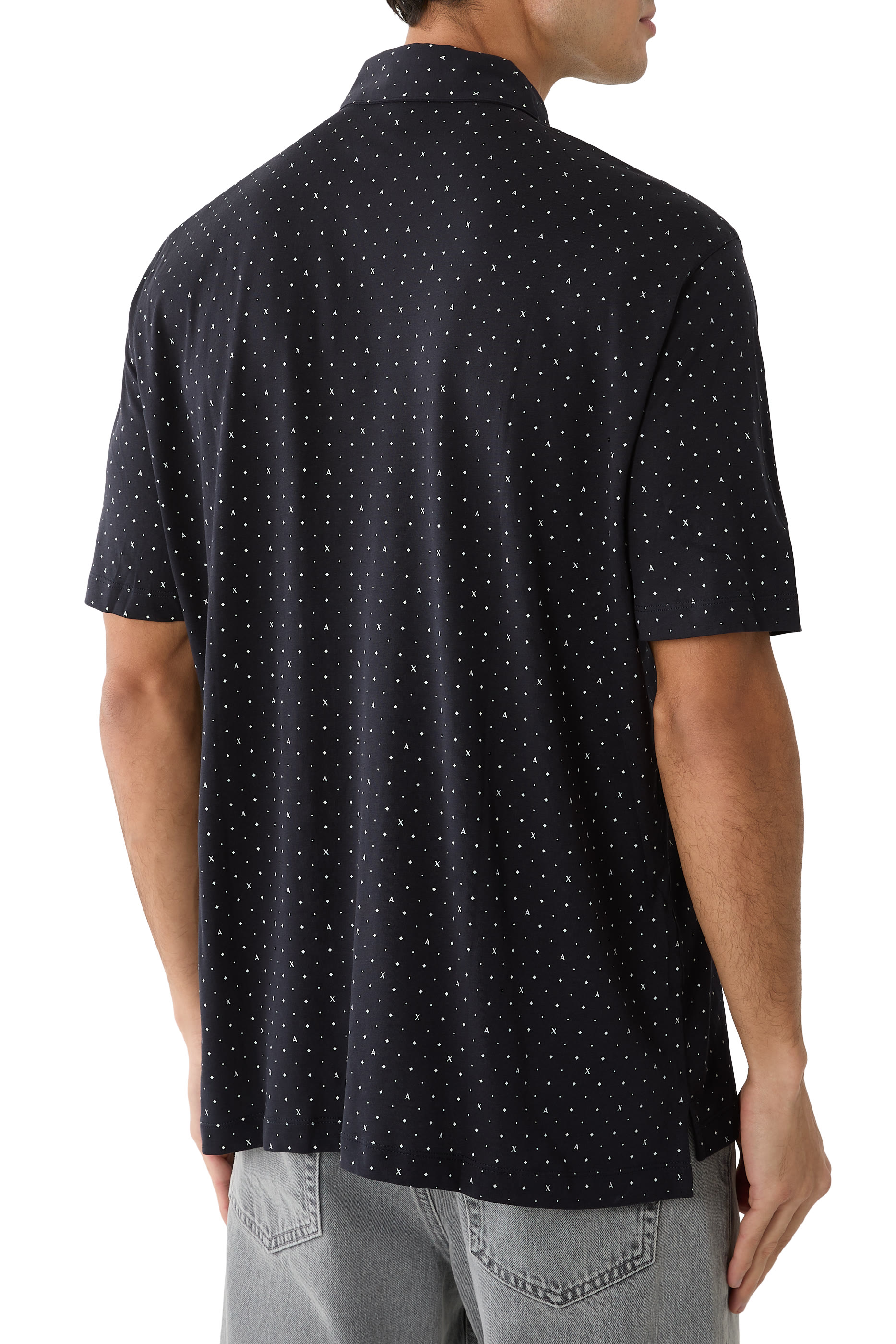 Logo Pattern Polo Shirt