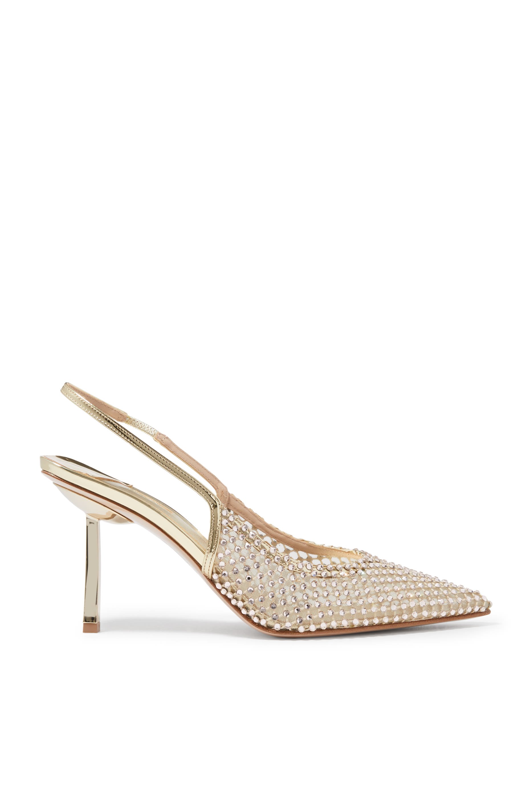 Gilda 80 Slingback Pumps in Satin Mesh