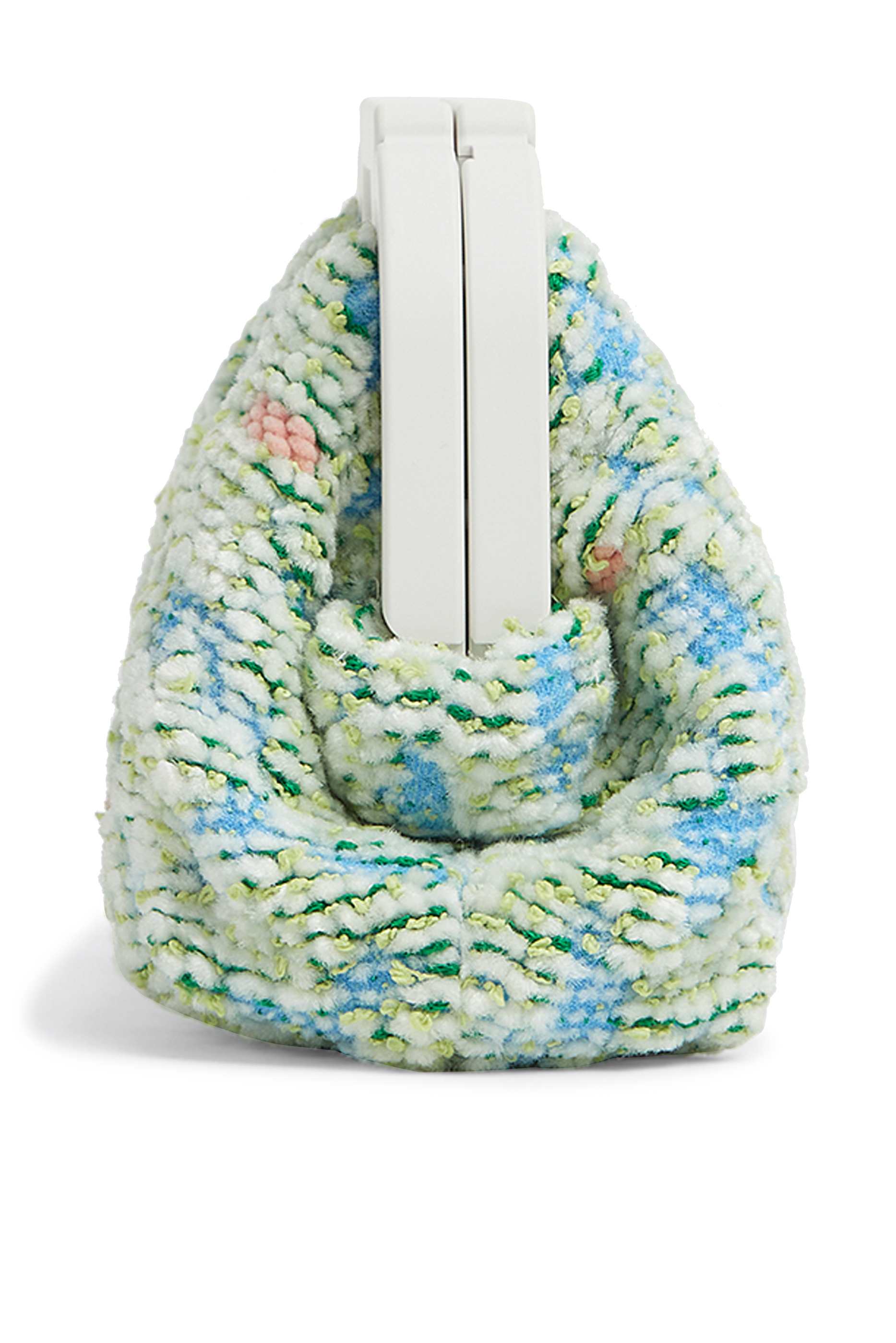 Point Crochet-Knit Clutch Bag