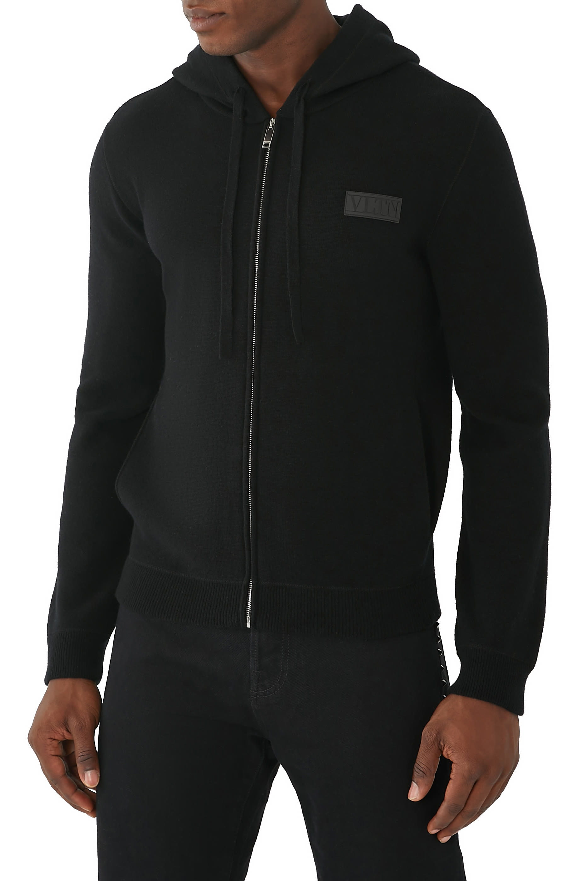 Logo Patch Zip-Up Sweatshirt