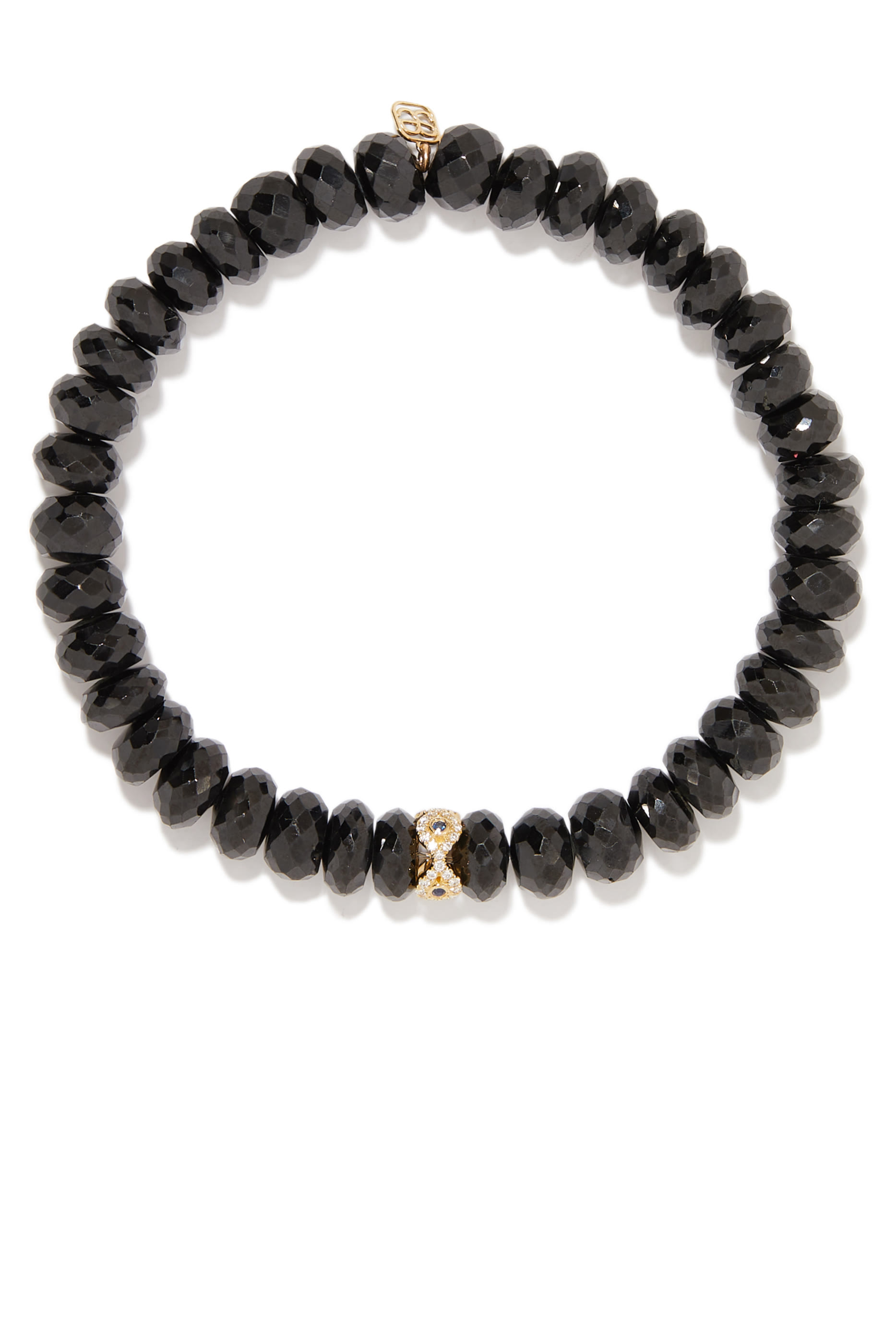 Evil Eye Eternity Bracelet, 14k Yellow Gold, Spinel & Diamond