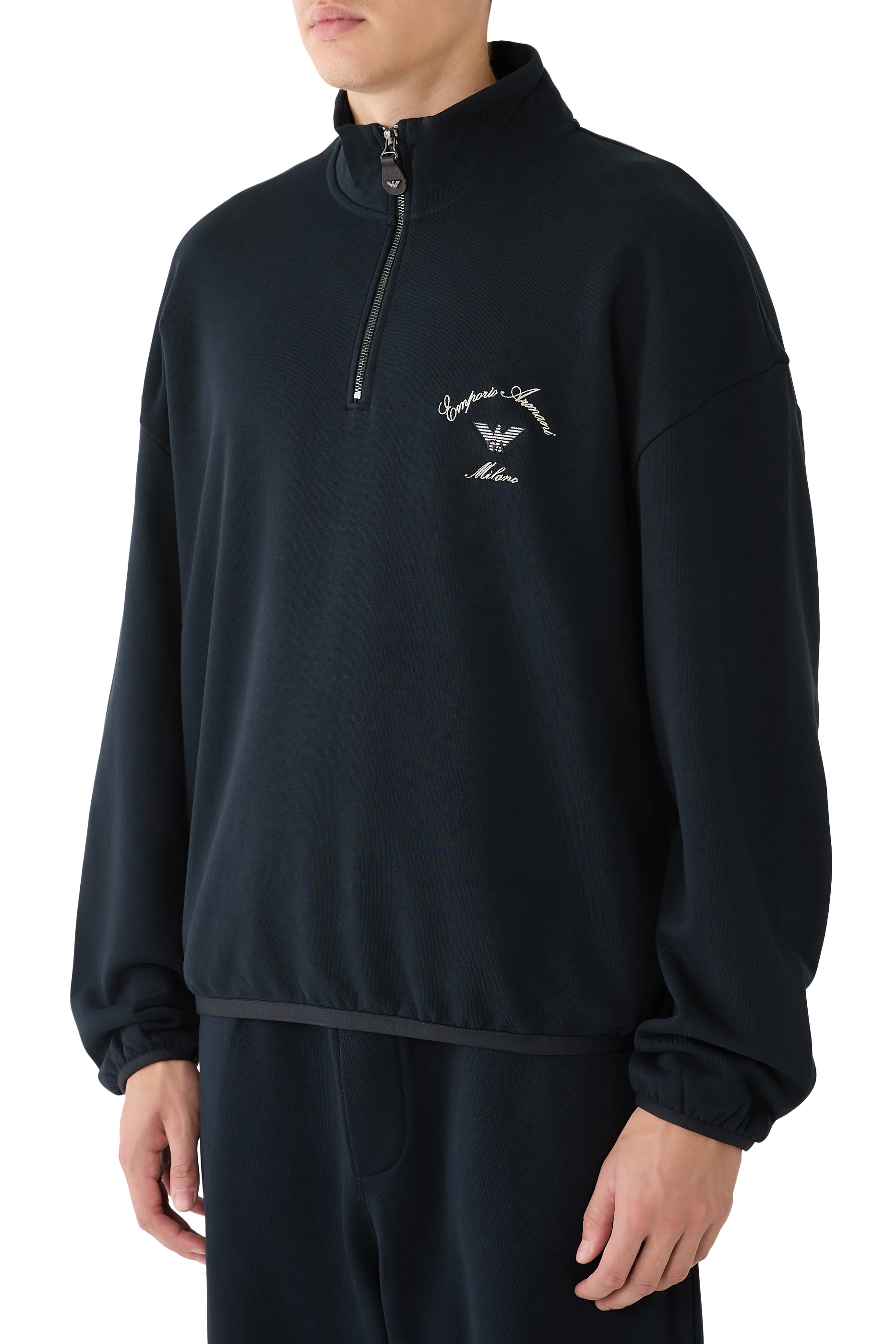 Text Logo Half-Zip Sweatshirt