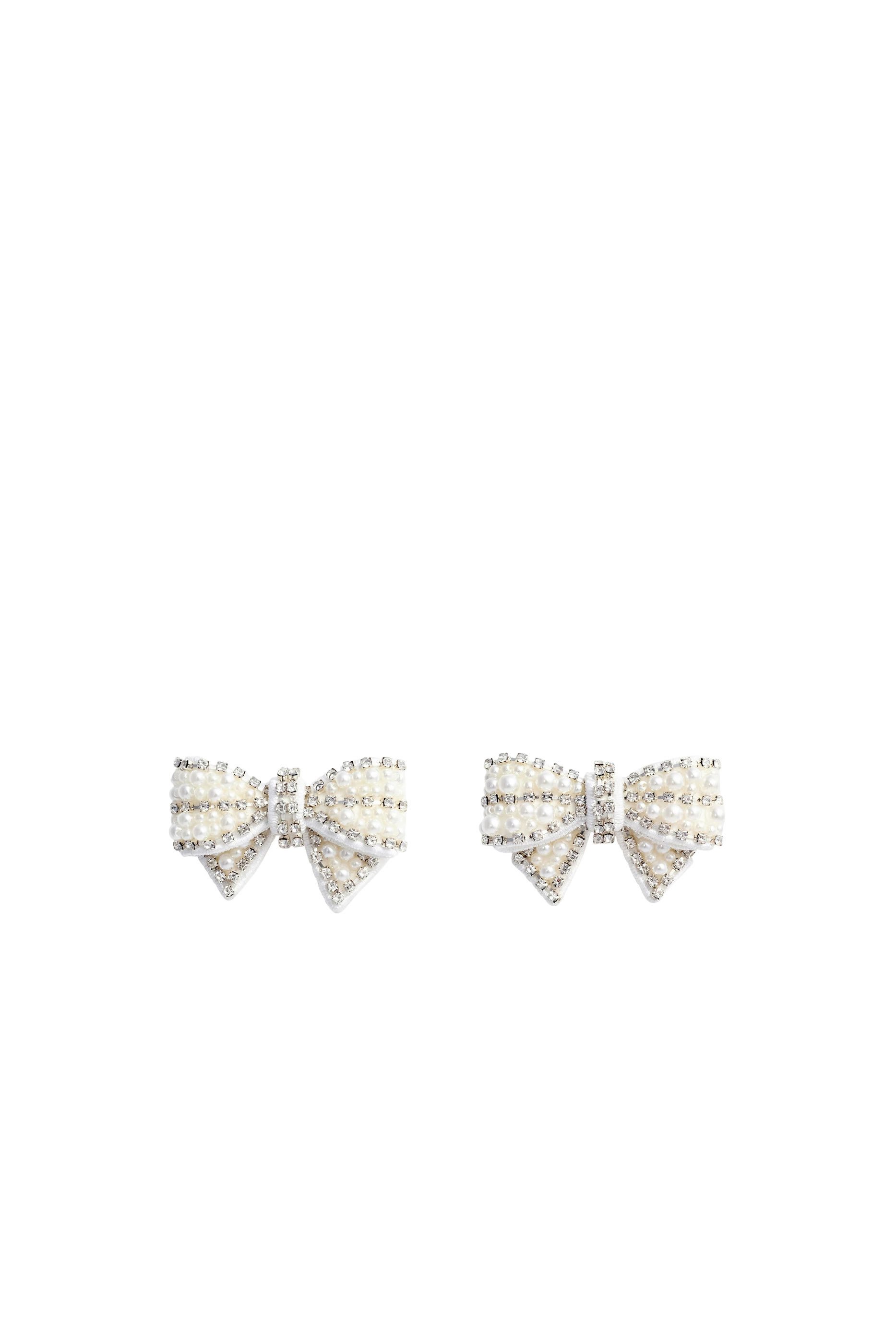 Pearl Satin Bow Earrings