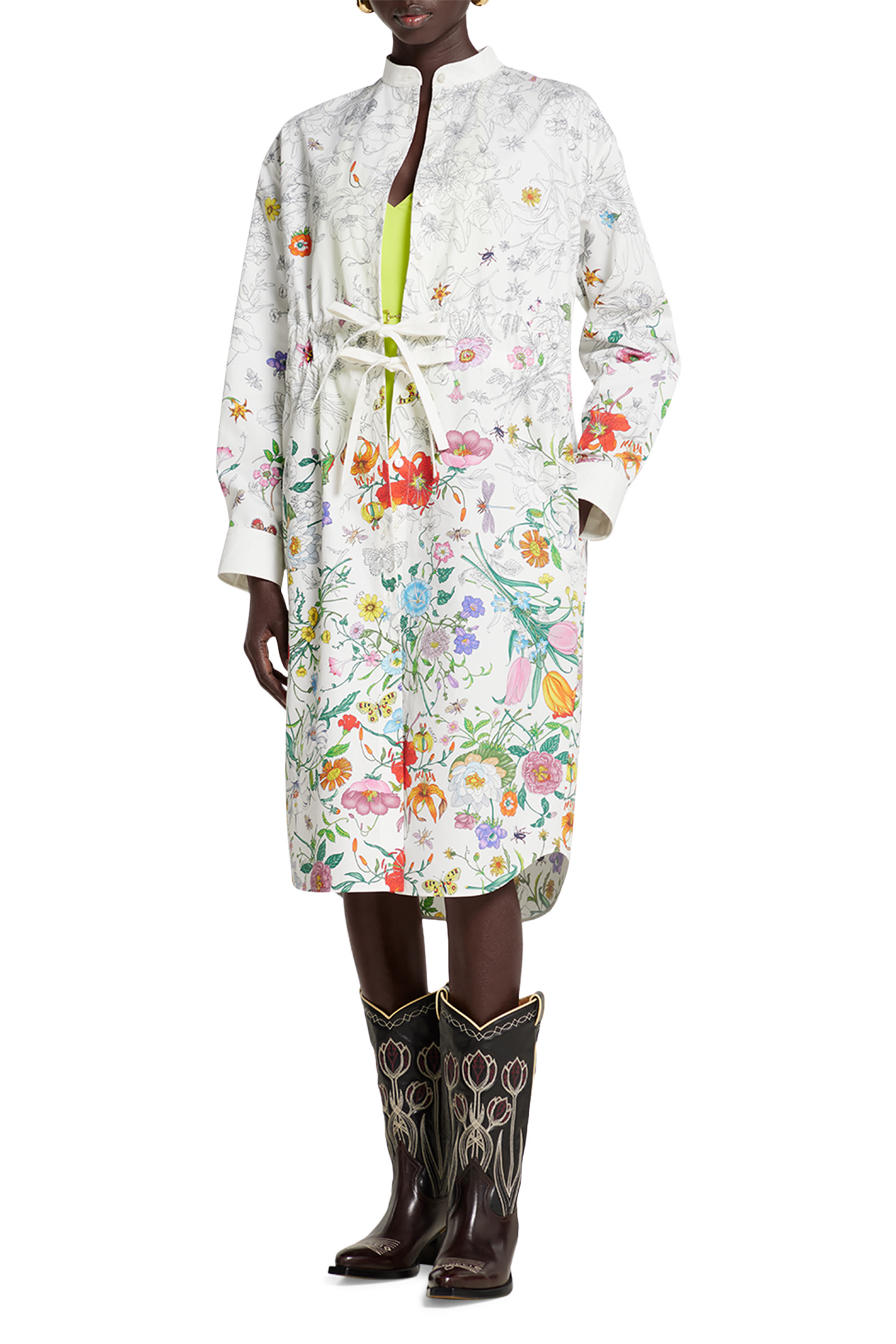 Printed Cotton Poplin Dress