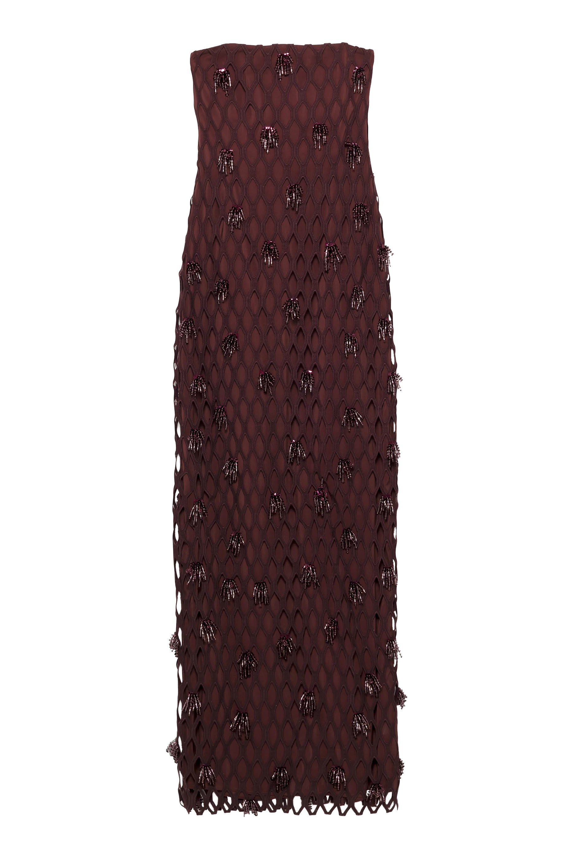  Iridessa Embellished Lattice Bustier Gown 