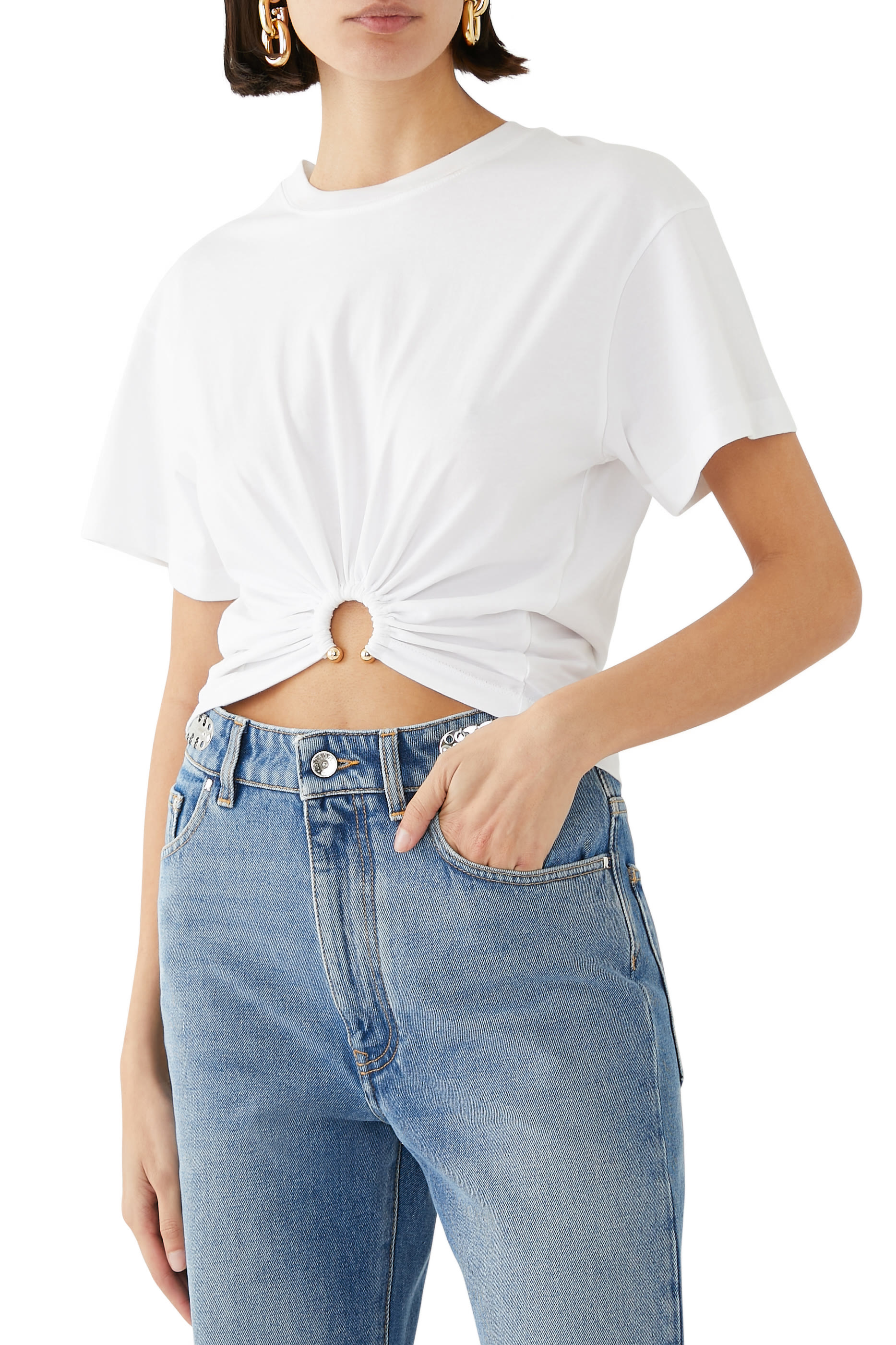 T-Shirt with Piercing