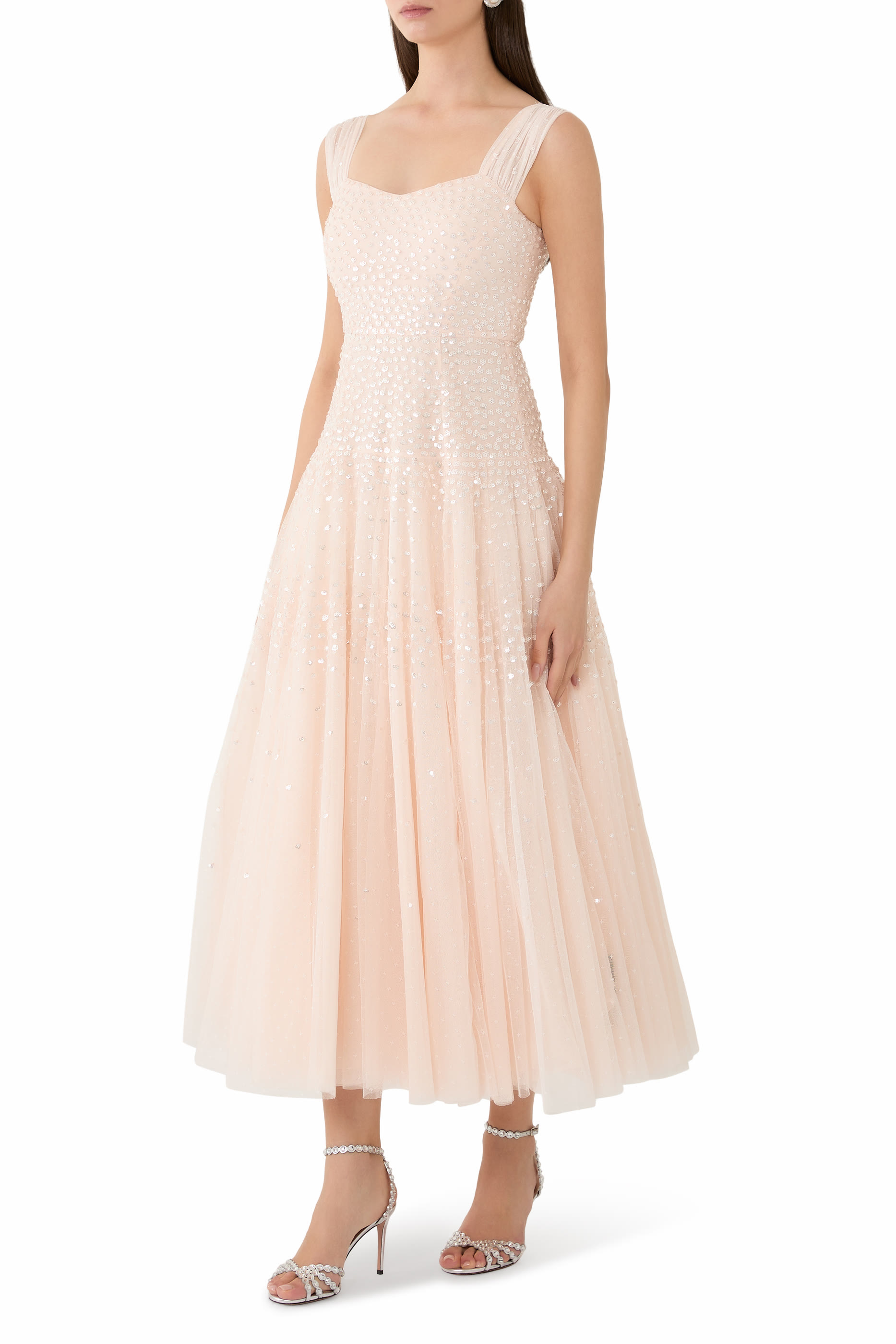 Sunrise Sequin Sweetheart Ankle Gown