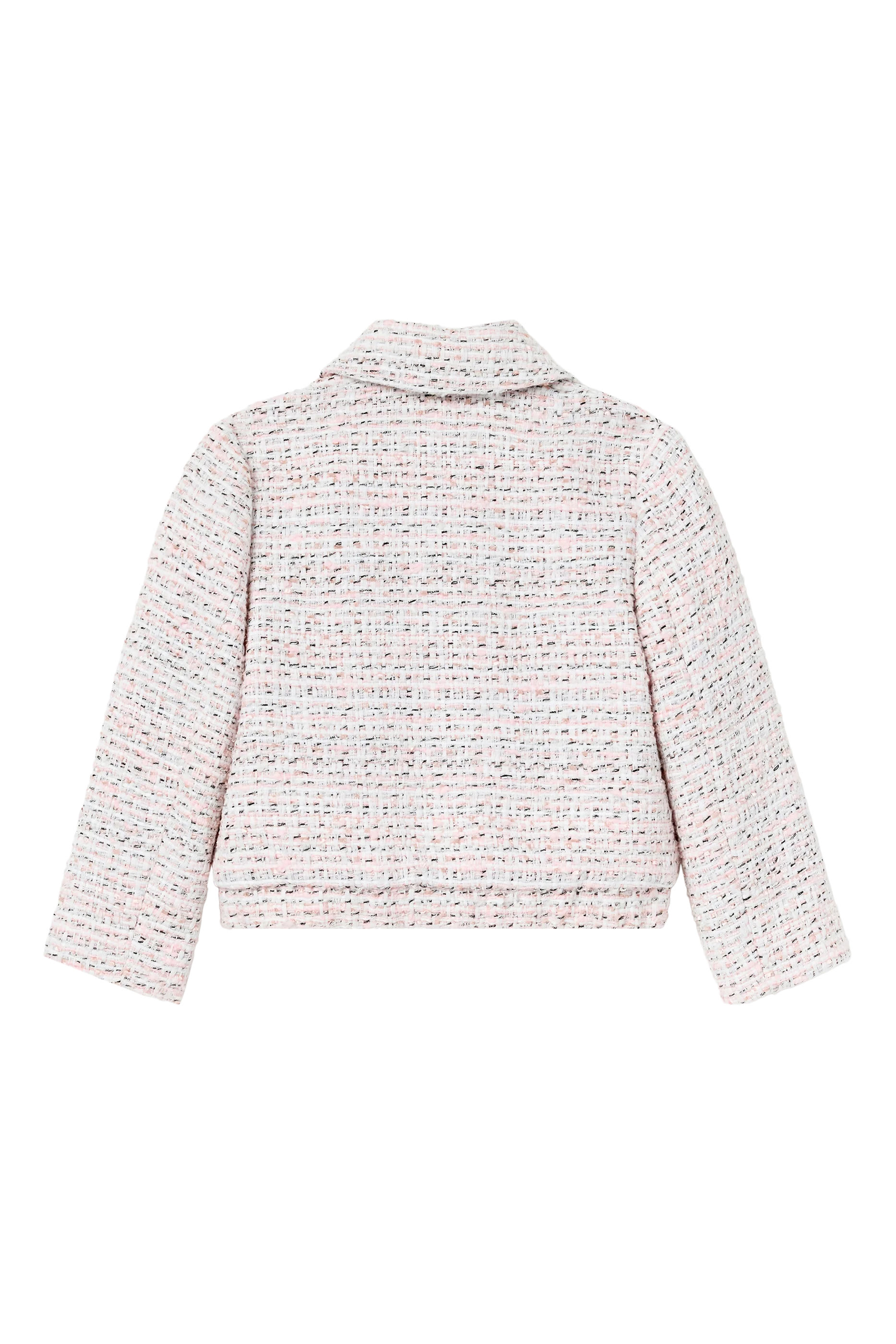 Kids Boucl&eacute; Lace Bow Jacket