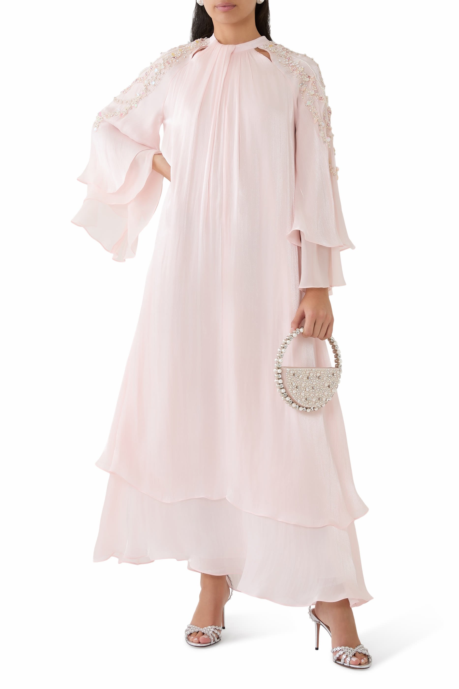 High Neck Embellished Kaftan