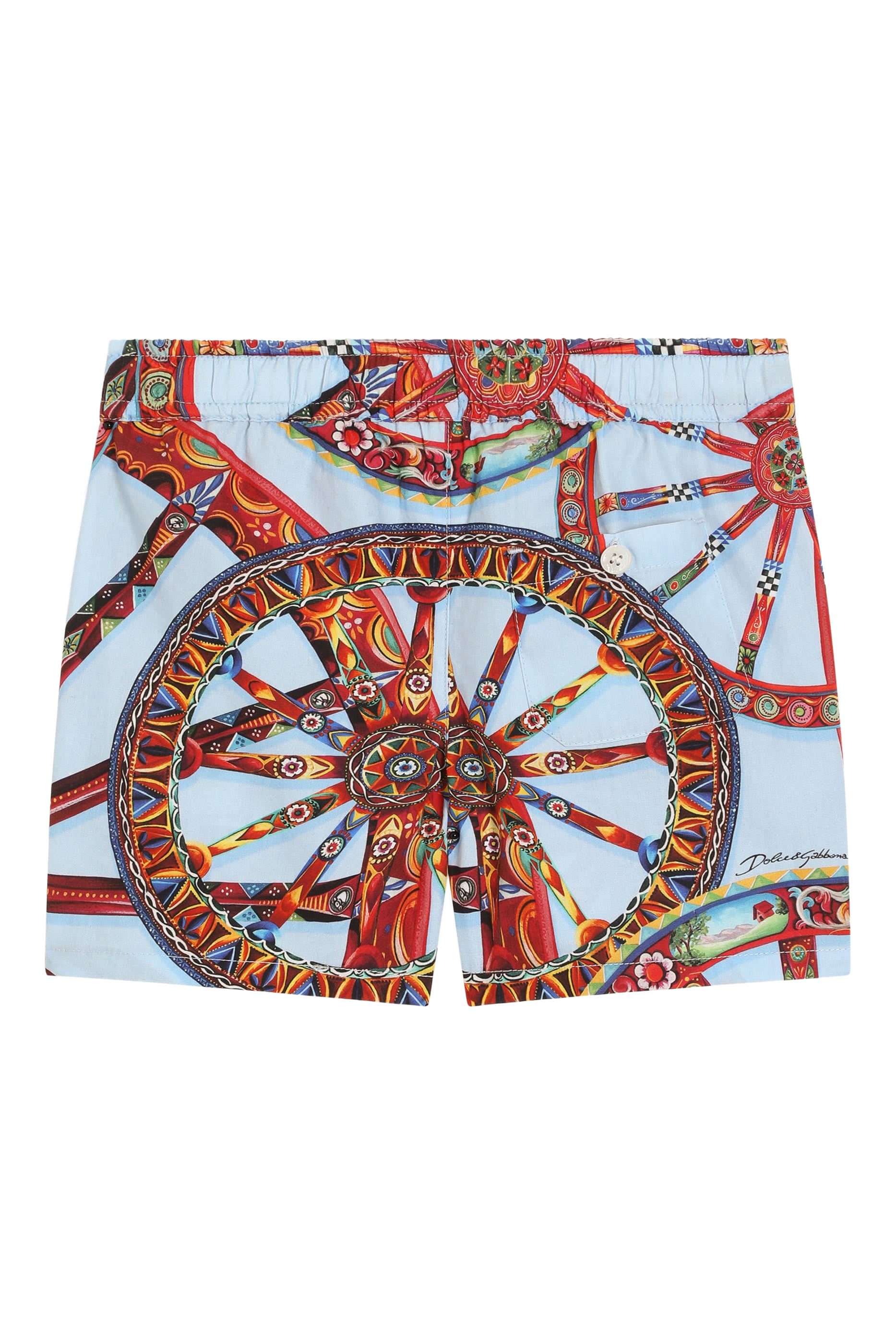 Kids Carretto-Print Bermuda Shorts