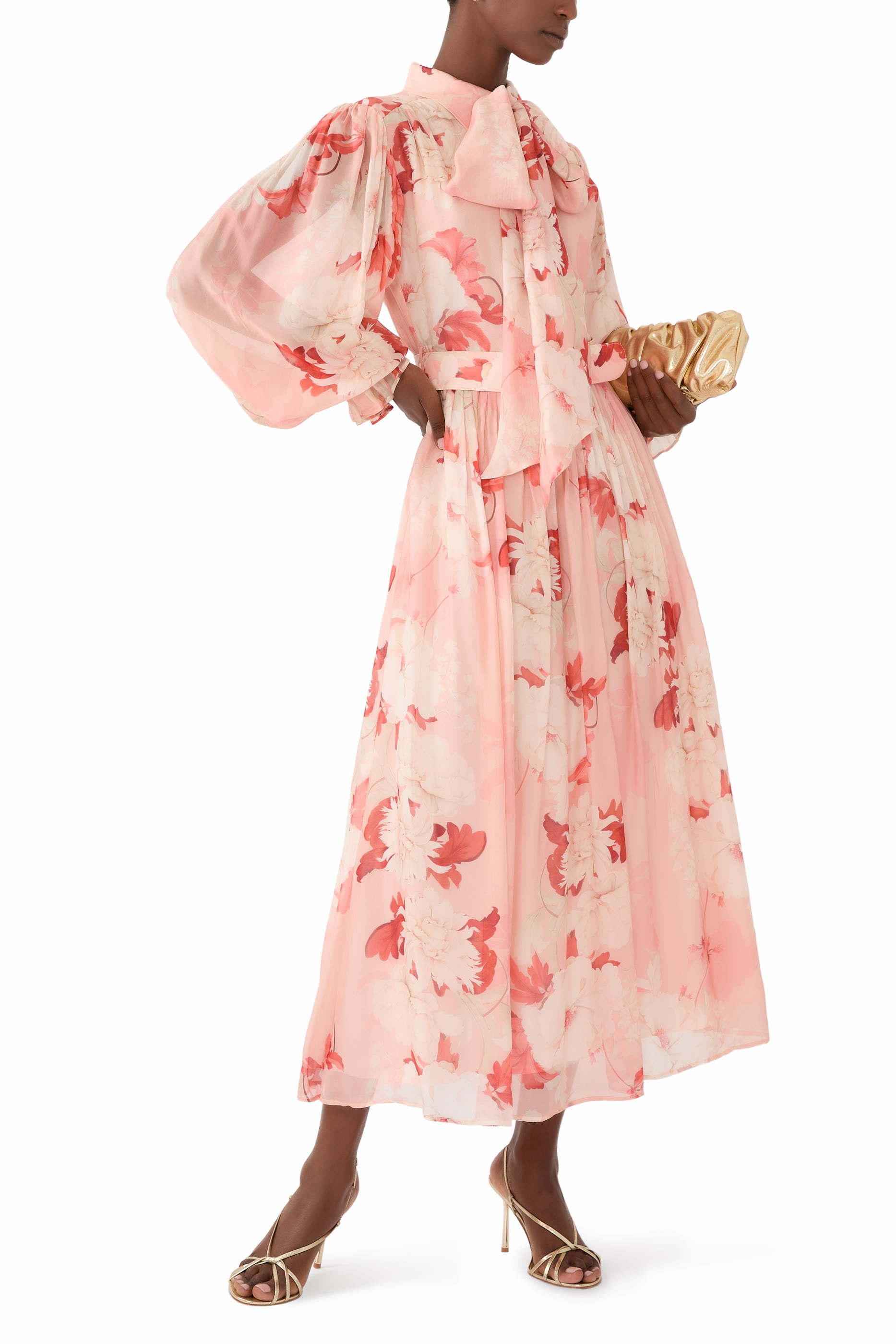 Cassie Tie Neck Midi Dress