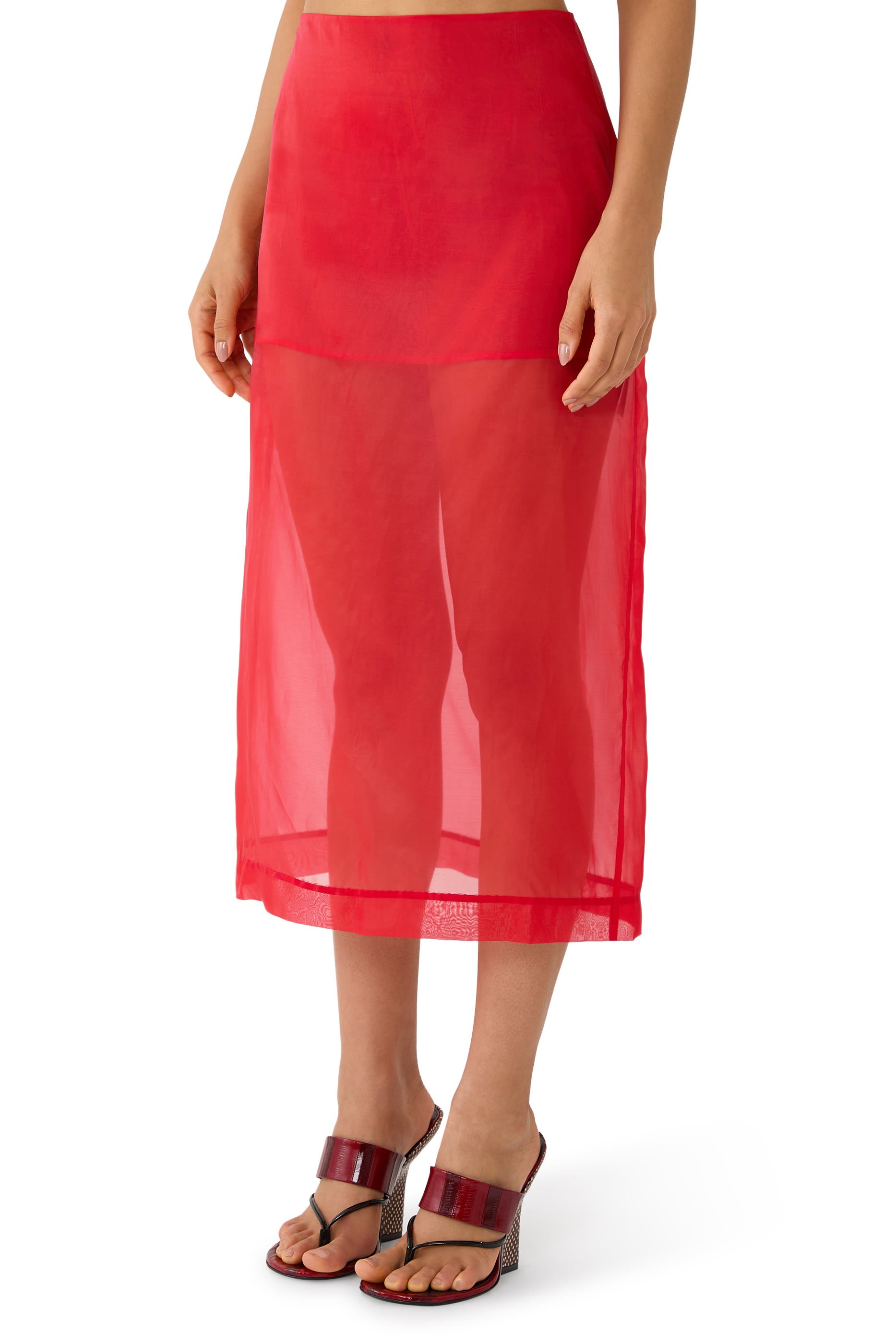 Peri Sheer Midi Skirt