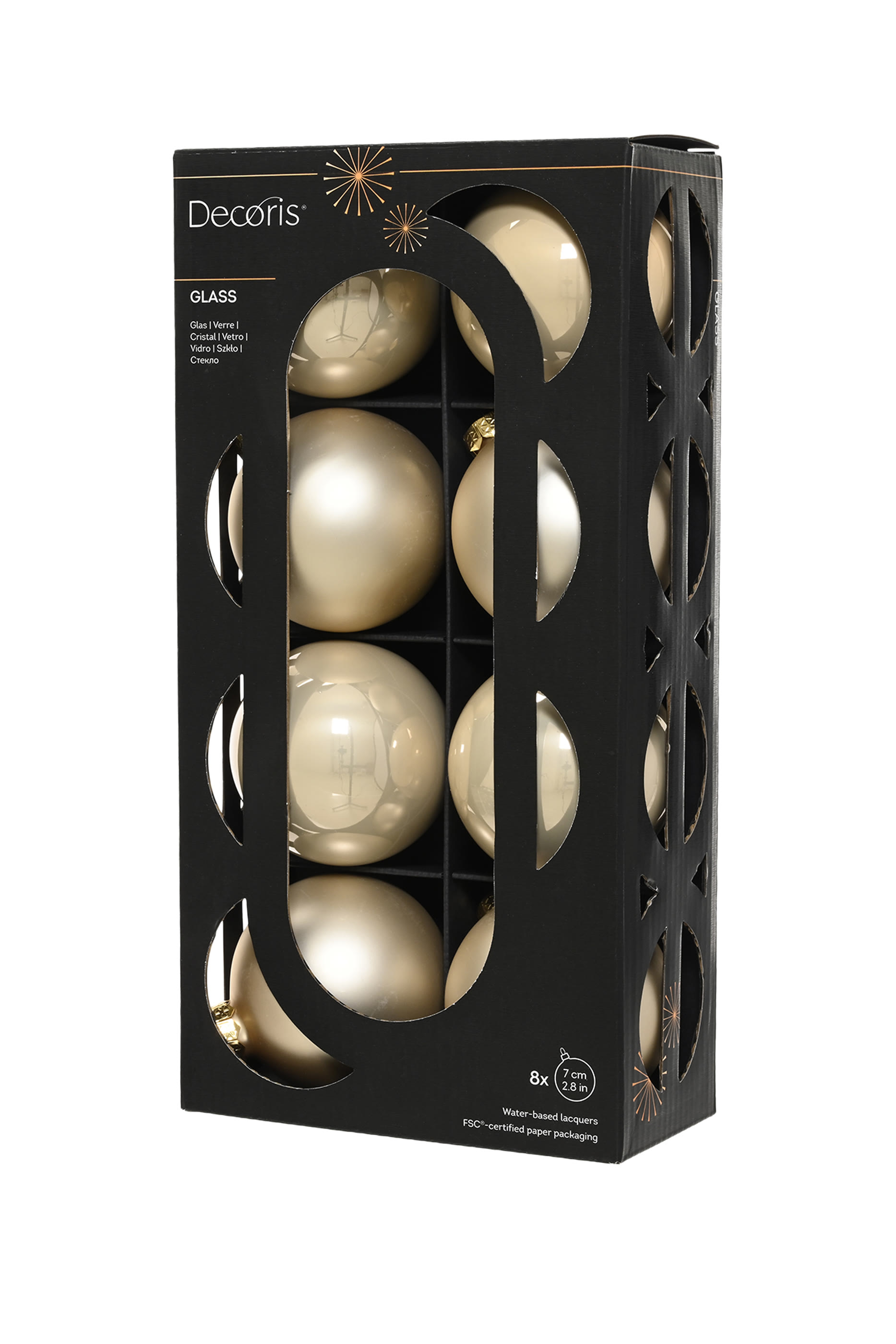 Glass Bauble, Set of 8 