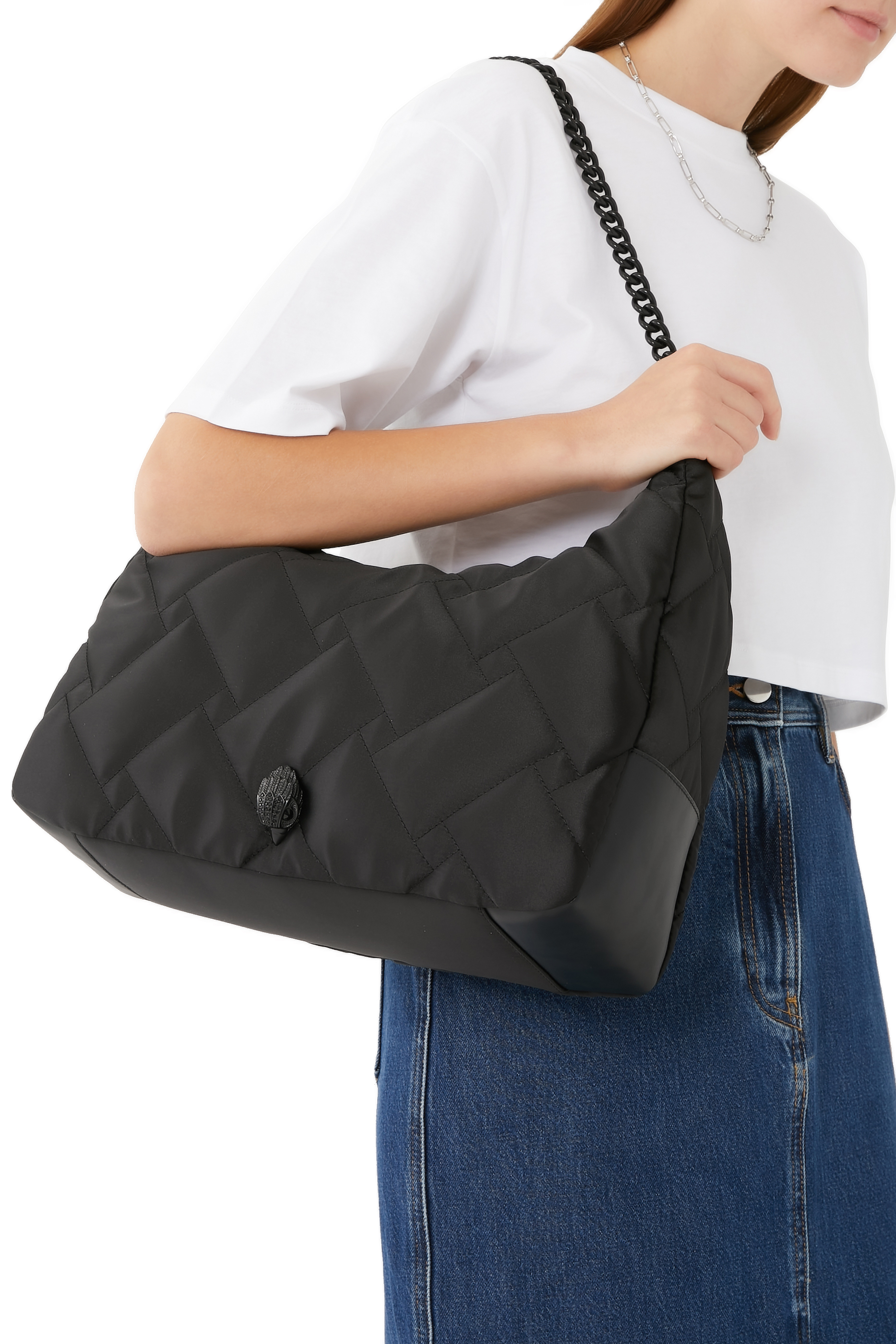 Recycled Nylon Crossbody Hobo Bag