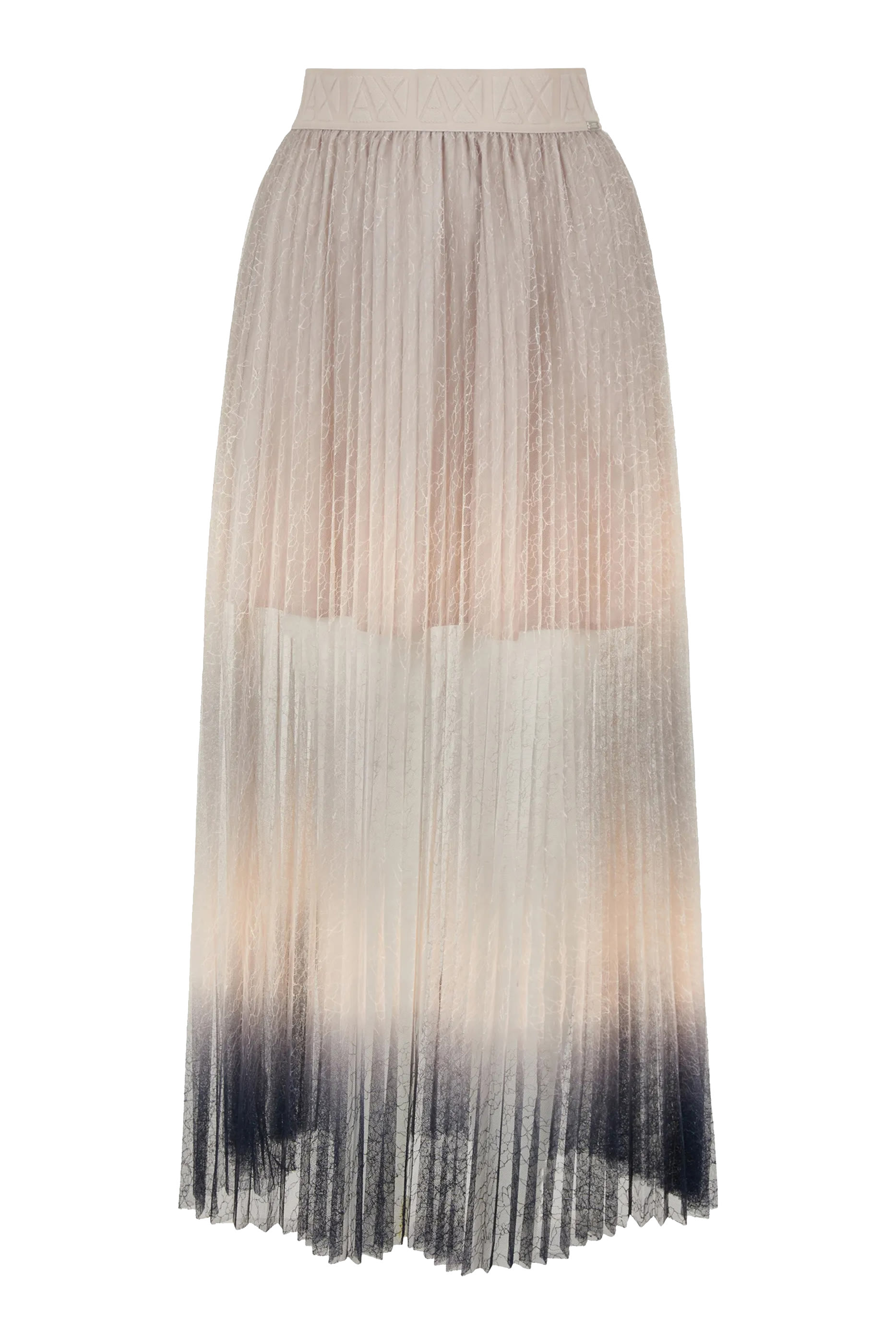 Plisse Lace Midi Skirt