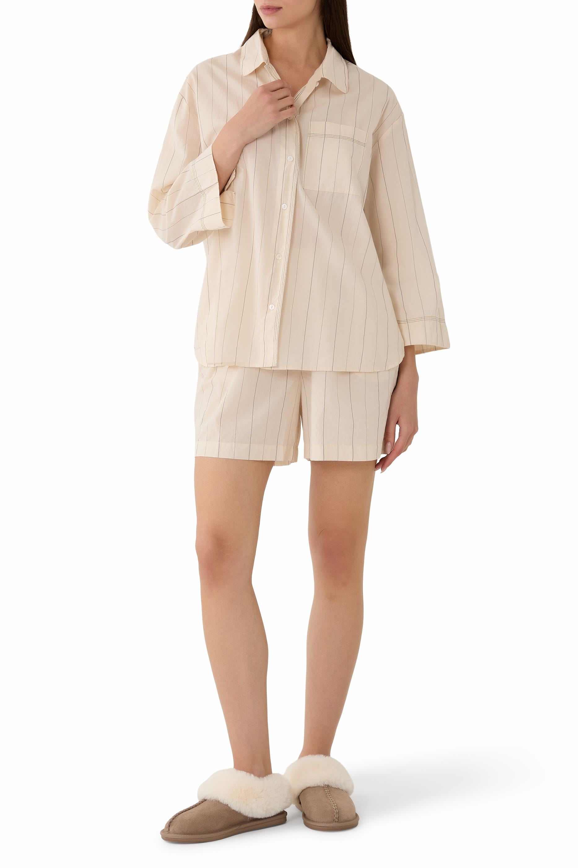 Organic Cotton Relaxed Stripe Pyjama Shirt