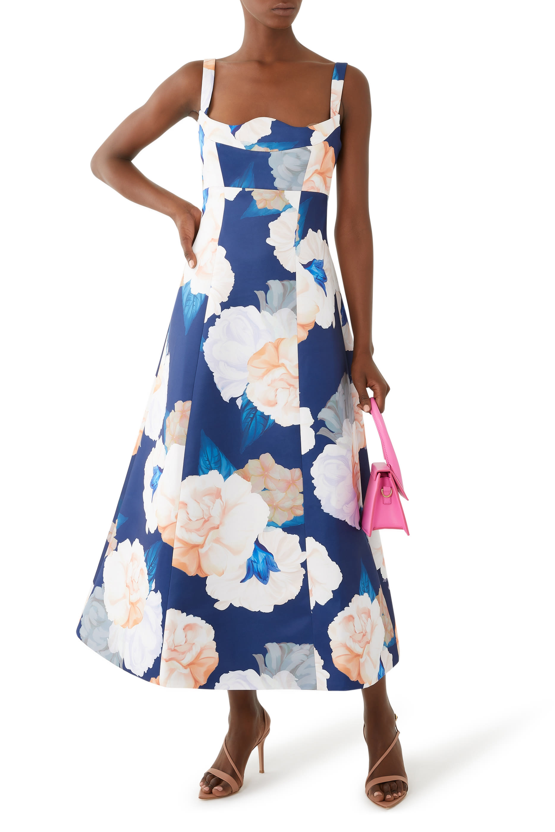 Ribbon 85 Leather Cross Ankle Strap Sandals