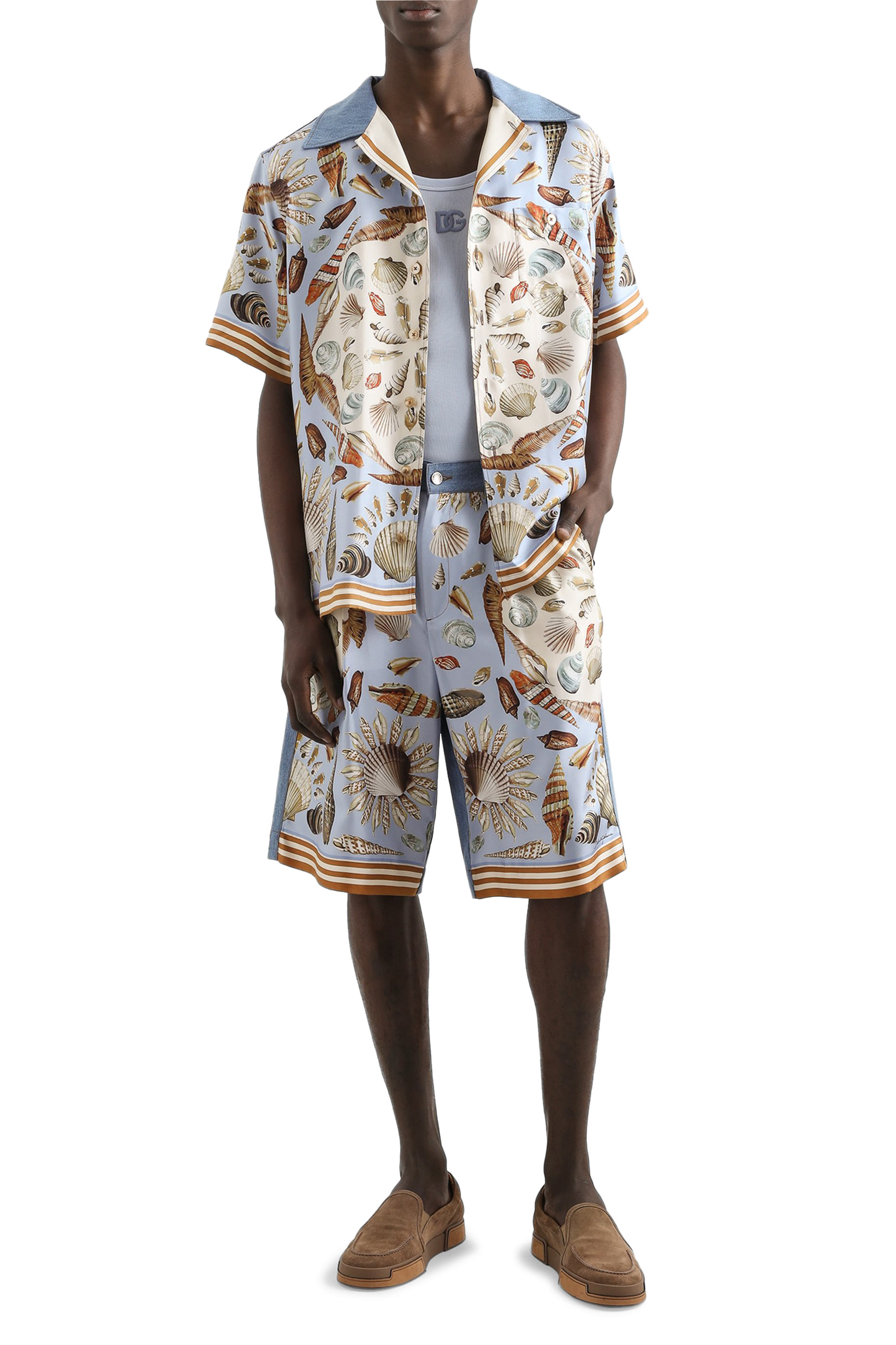 Shell-Print Bermuda Shorts