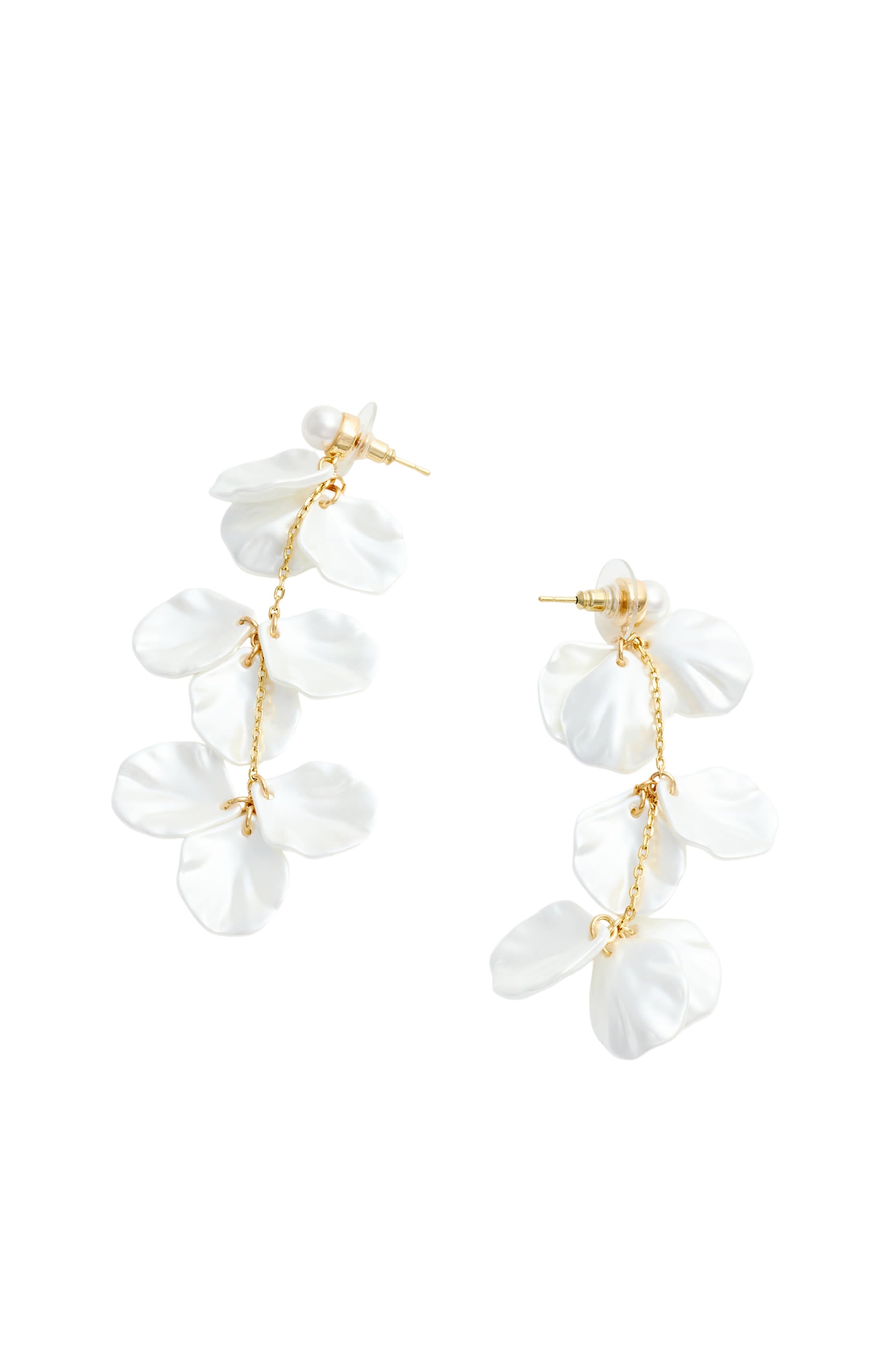 Pearl Petal Tiered Earrings