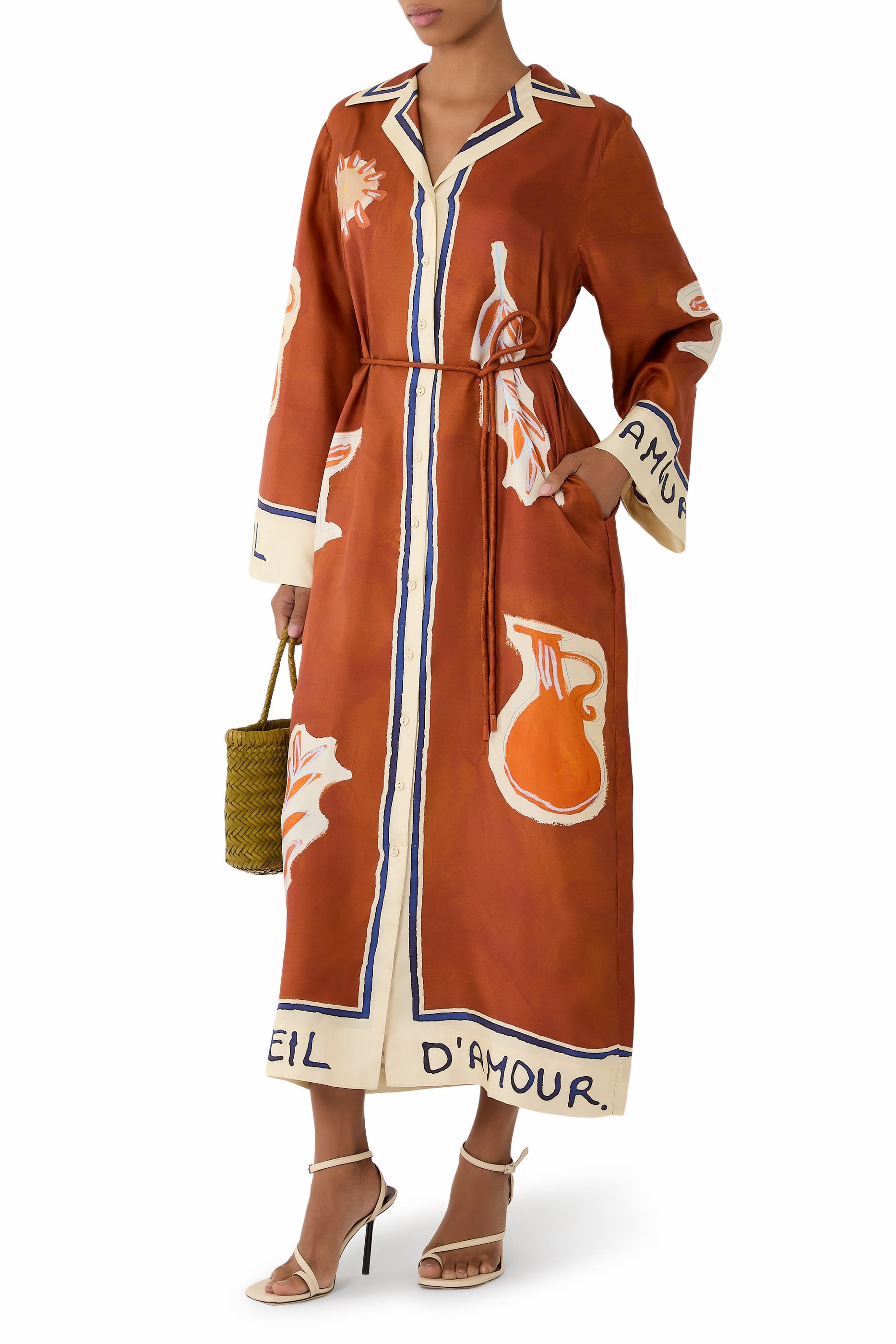 Soleil D'Amour Silk Shirtdress