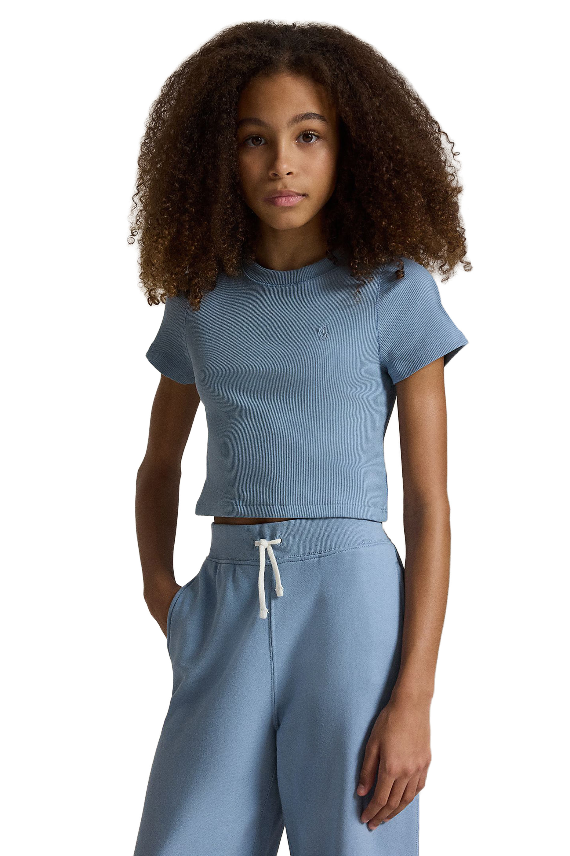 Kids Pointelle-Knit Cotton Boxy T-Shirt 