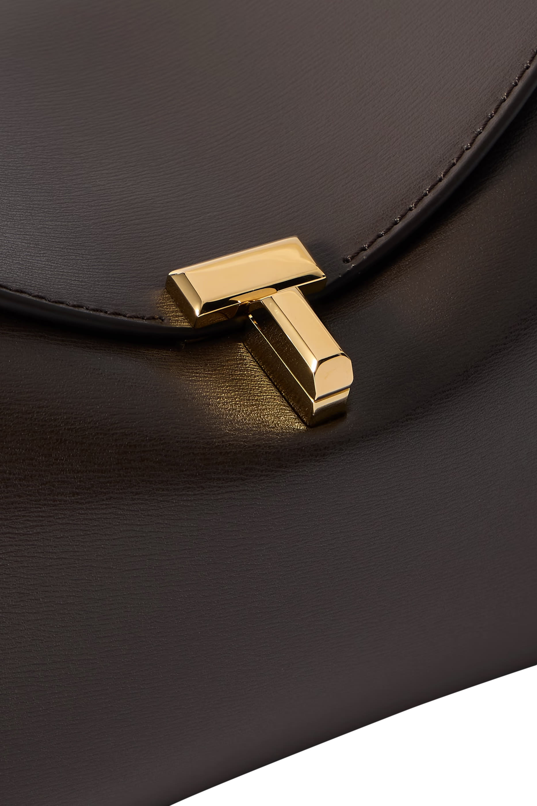 T-Lock Leather Clutch