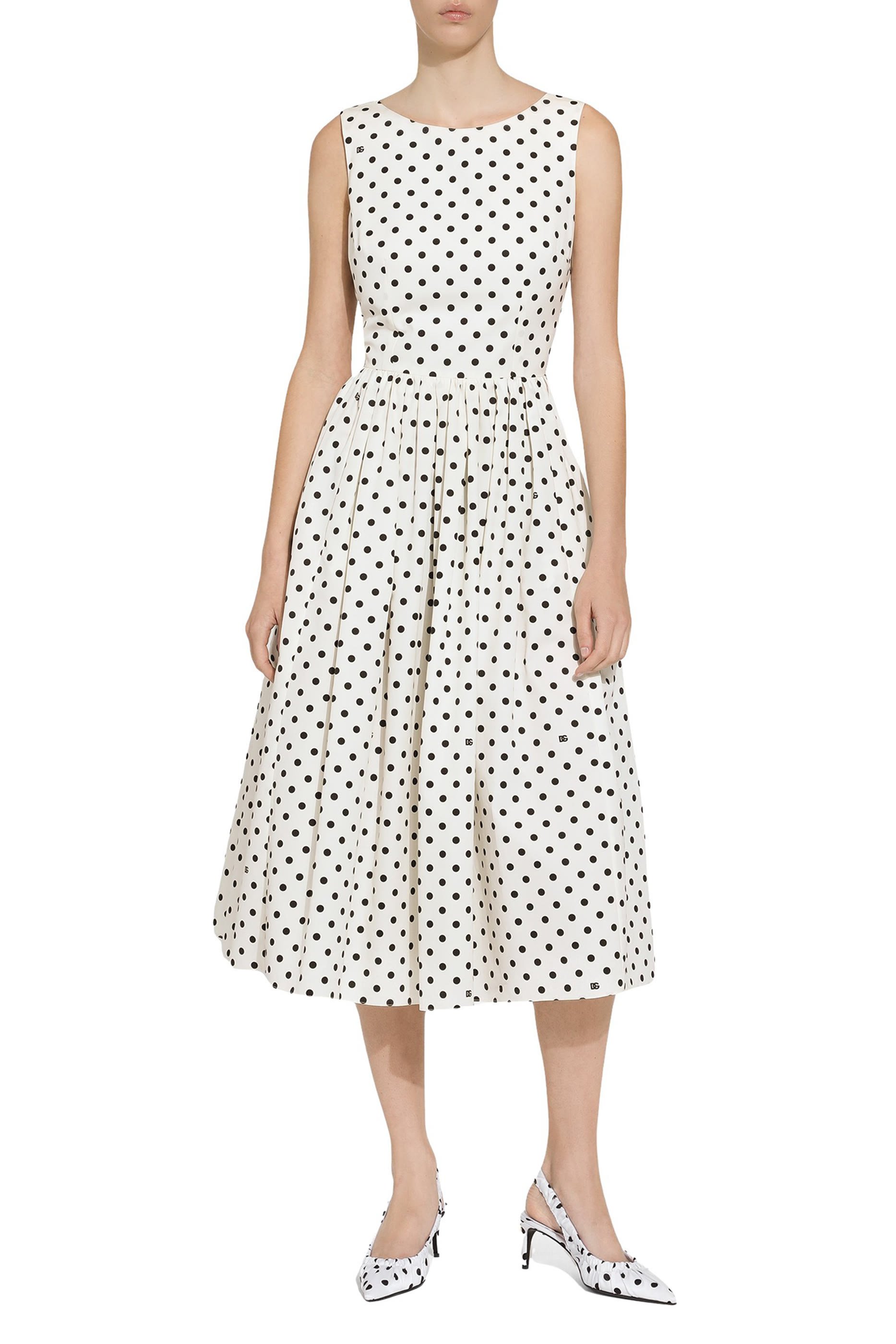 Polka-Dot Cotton Circle Dress