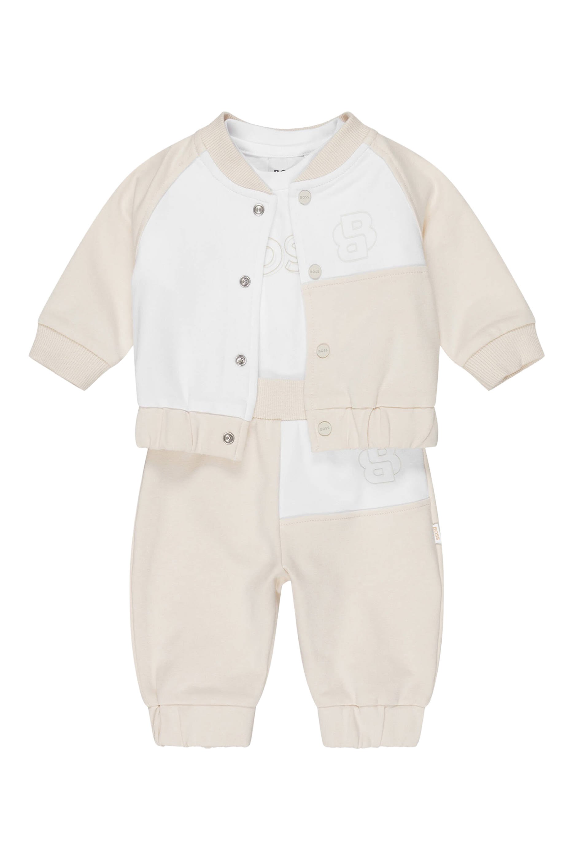 Kids Cotton T-Shirt, Trousers & Cardigan Set
