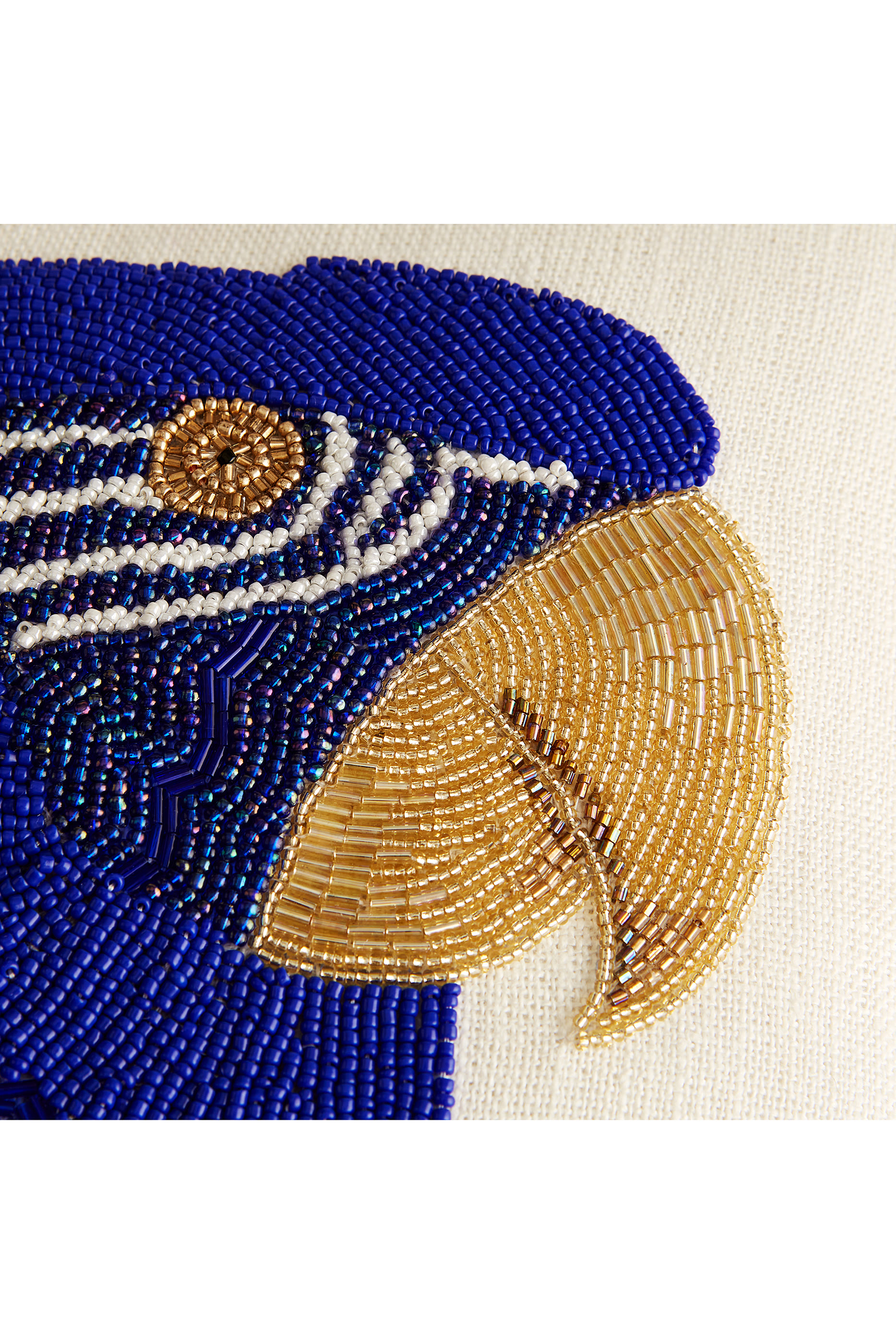 Macaw Beaded Cushion 