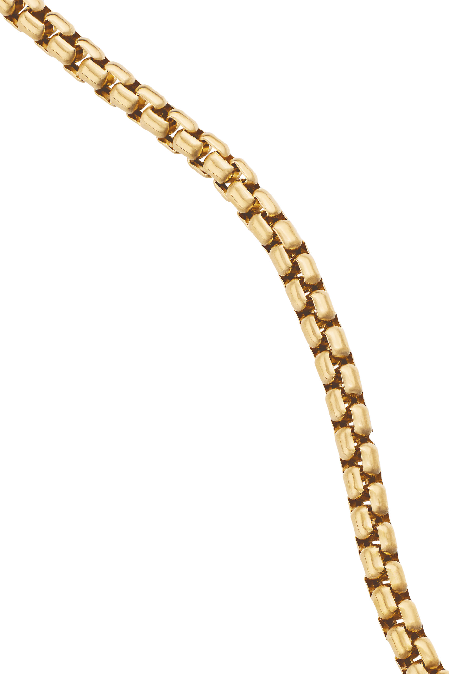 Box Chain Necklace, 18K Yellow Gold