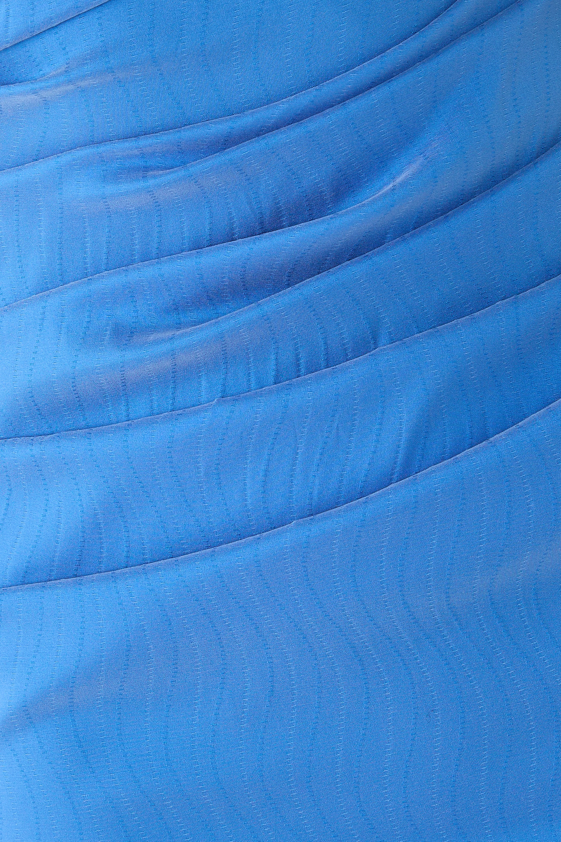 Asymmetrical-Neckline Long Evening Dress