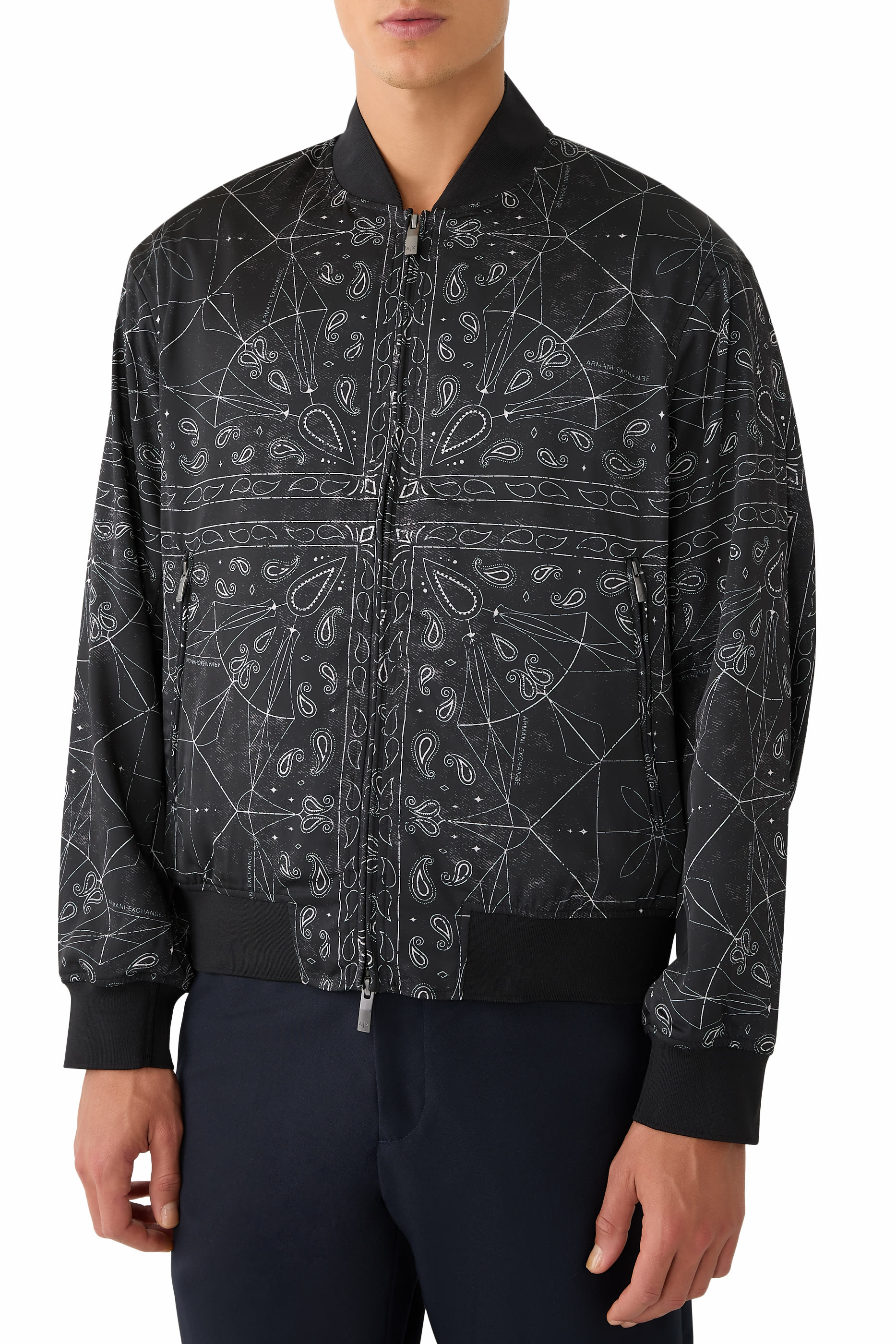 Kaleidoscope Pattern Bomber Jacket