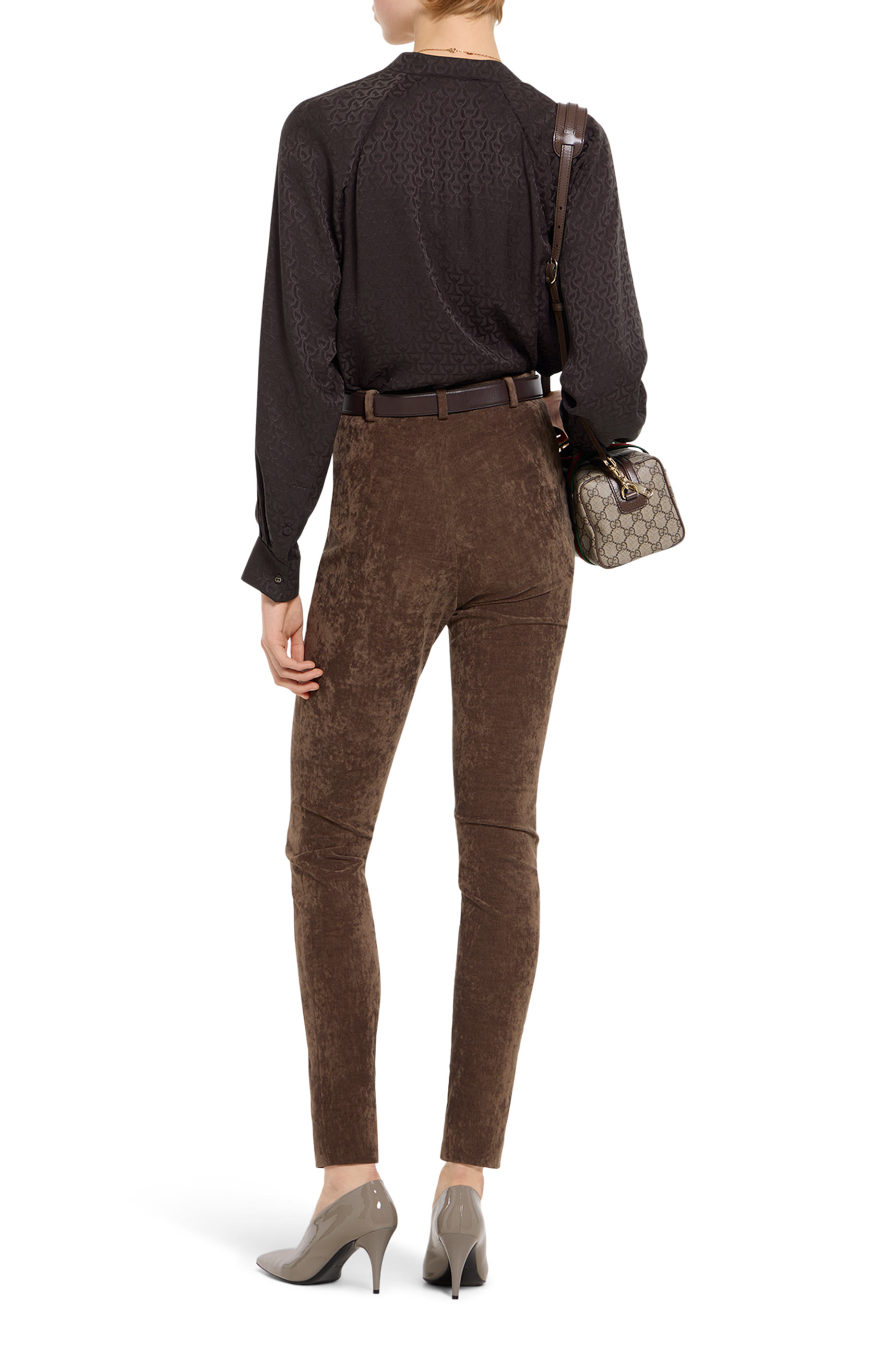 Horsebit Silk Jacquard Shirt