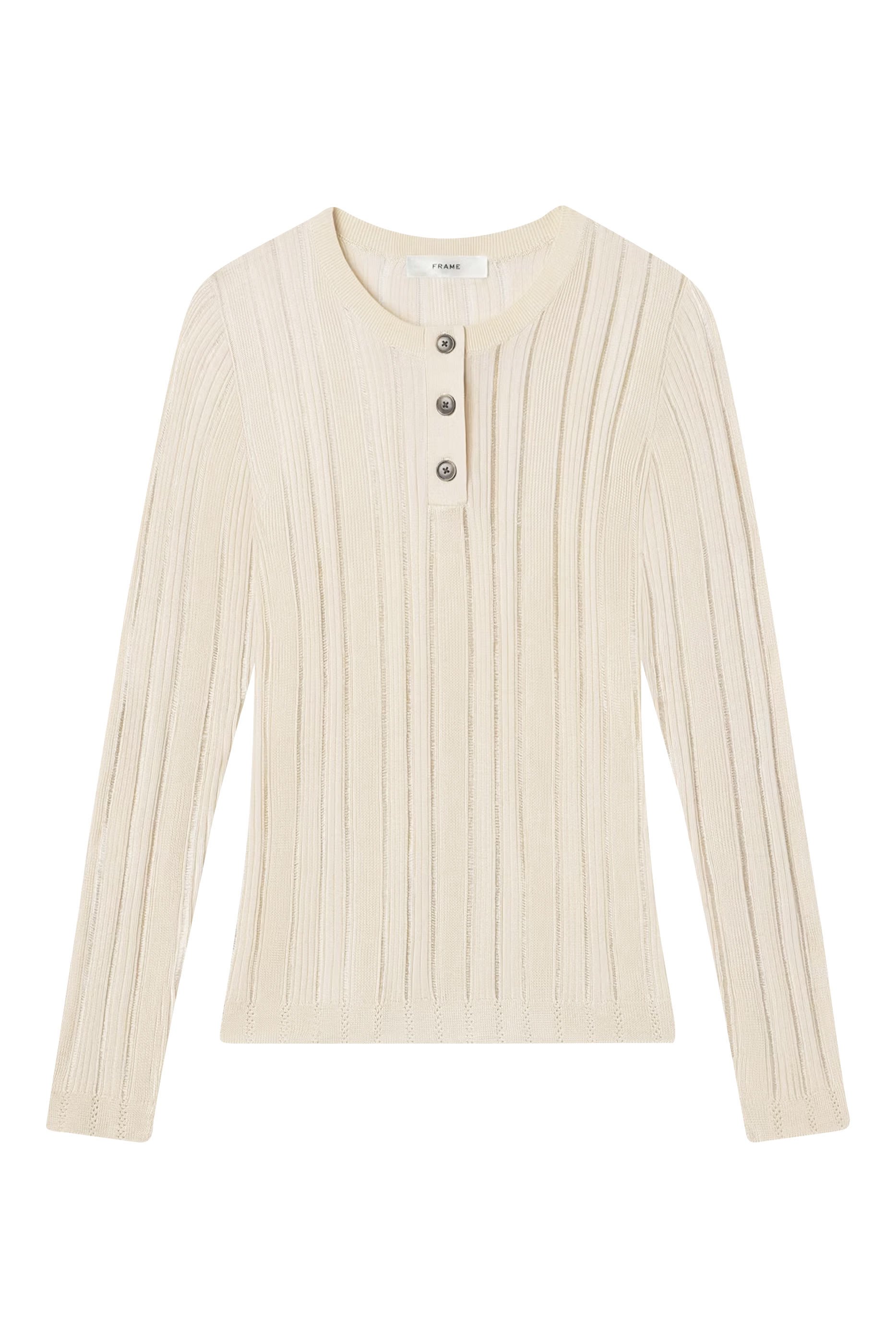 Laddered Rib Henley Top