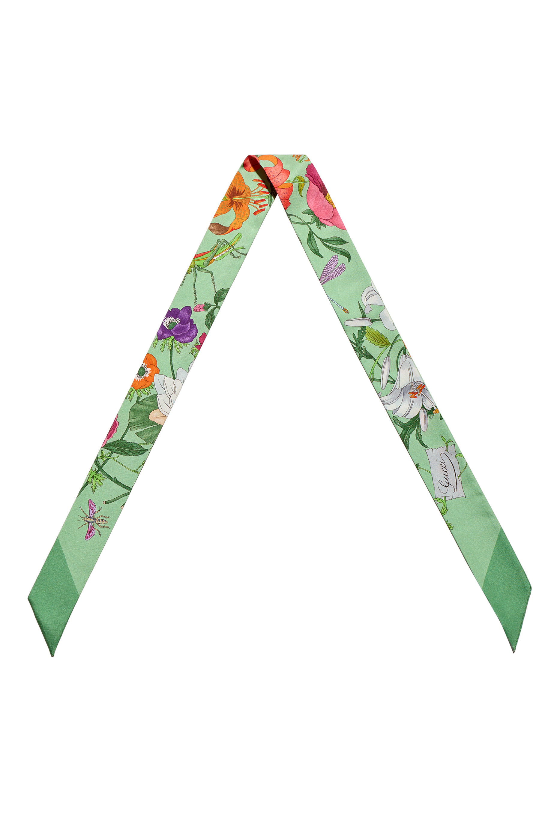 Allover Flora Print Ribbon