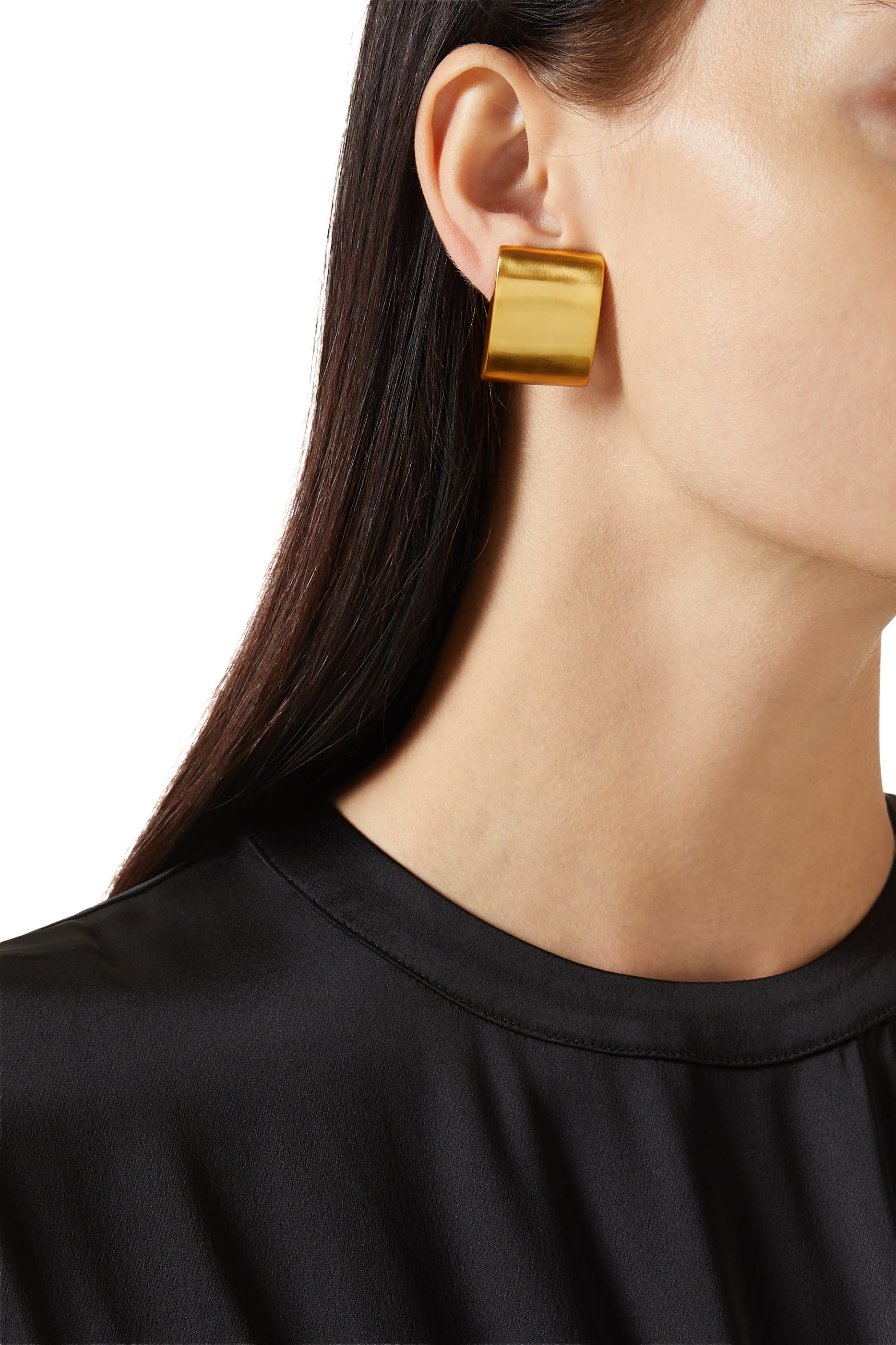 Sculpted Square Clip-On Earrings